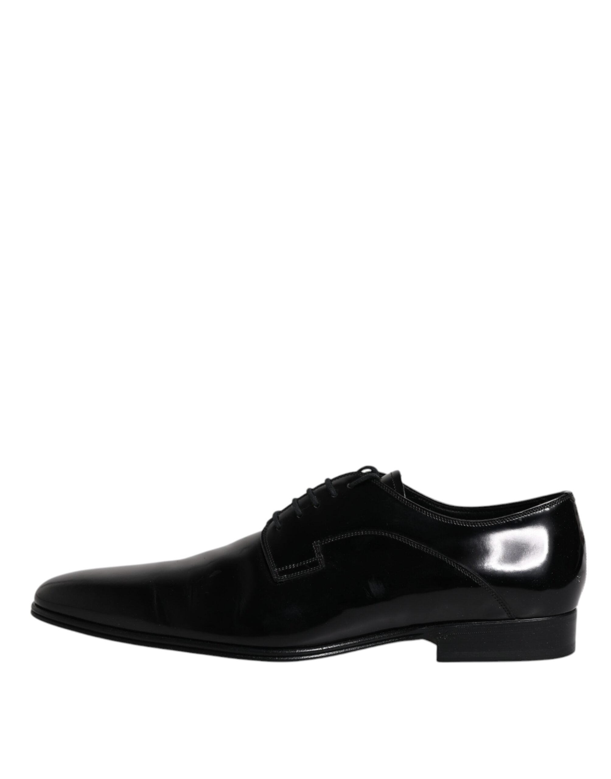 Dolce & Gabbana Black Leather Lace Up Derby Formal Men's Shoes (Pre-Owned)