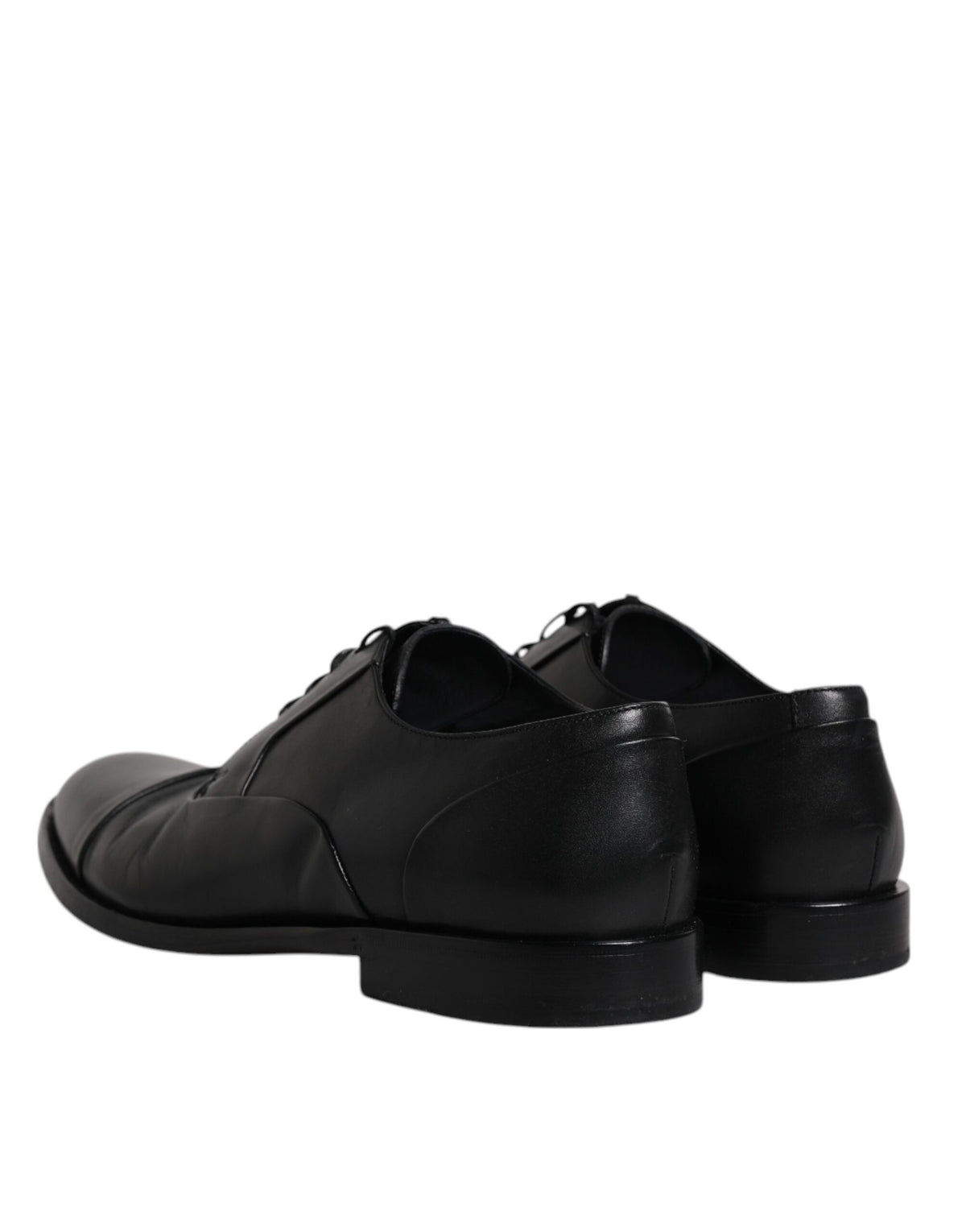 Dolce & Gabbana Black Leather Lace Up Men Derby Formal Men's Shoes (Pre-Owned)