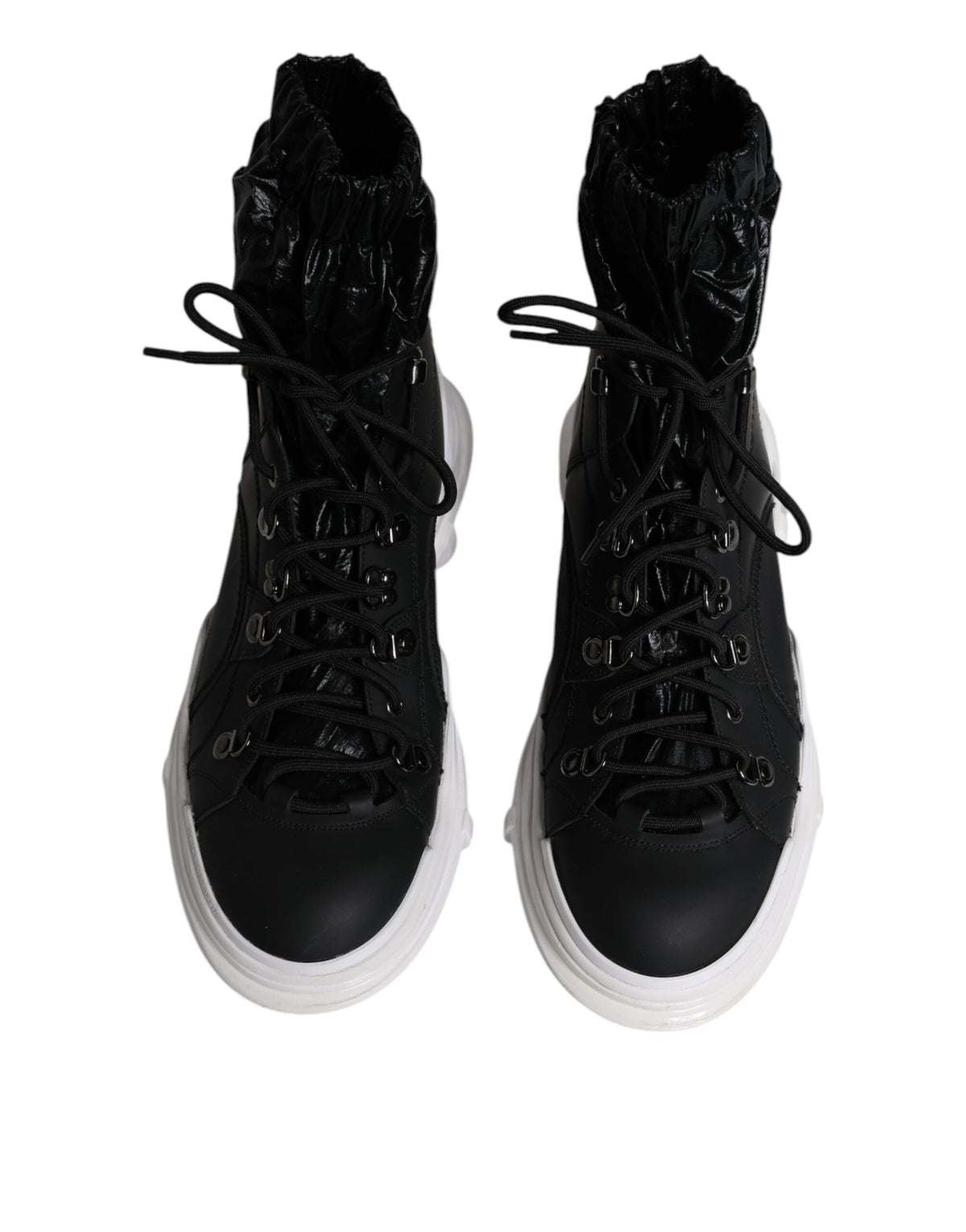 Dolce & Gabbana Black Nylon Galileo High Top Sneakers Men's Shoes