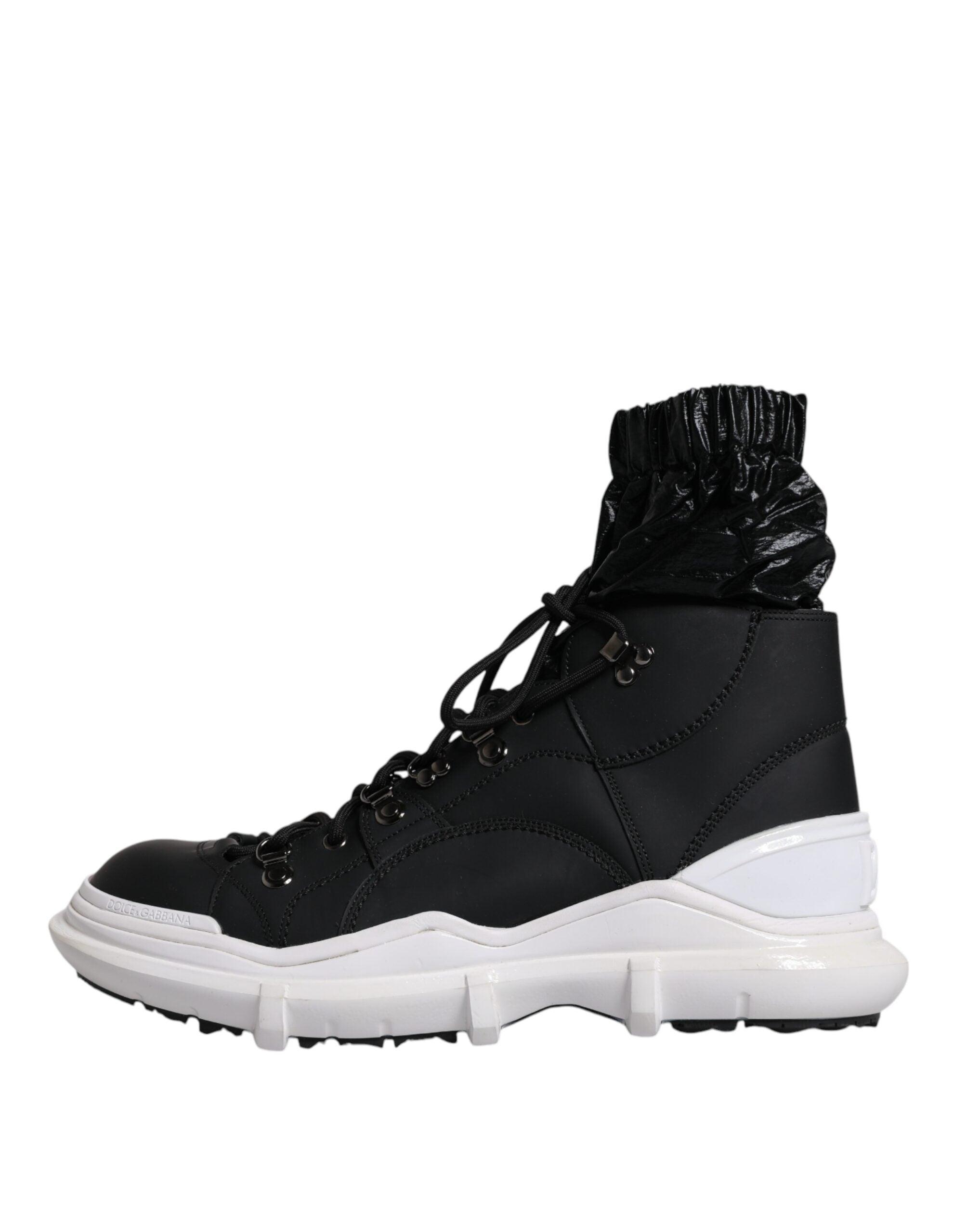 Dolce & Gabbana Black Nylon Galileo High Top Sneakers Men's Shoes