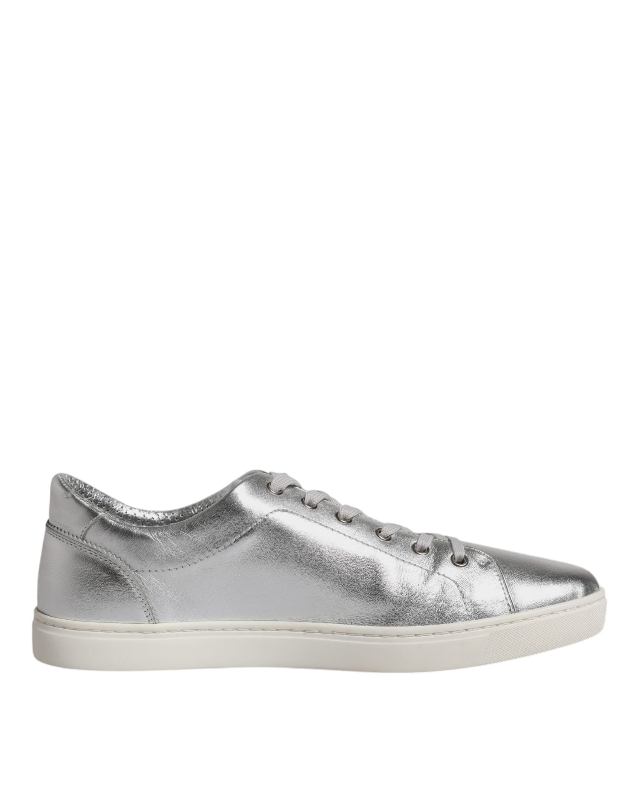 Dolce & Gabbana Silver London Low Top Leather Sneakers Men's Shoes (Pre-Owned)