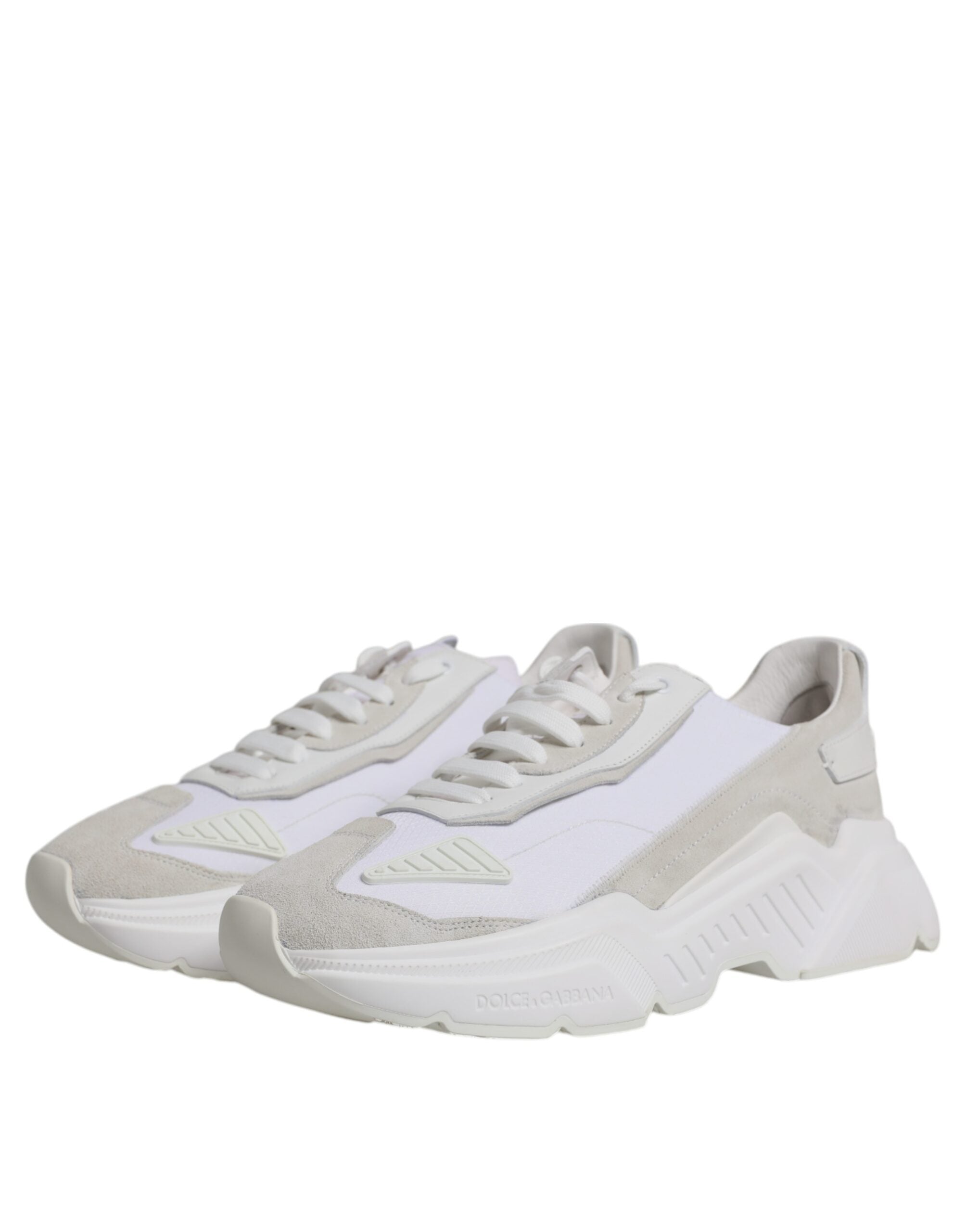 Dolce & Gabbana White Leather Daymaster Low Top Sneaker Men's Shoes (Pre-Owned)
