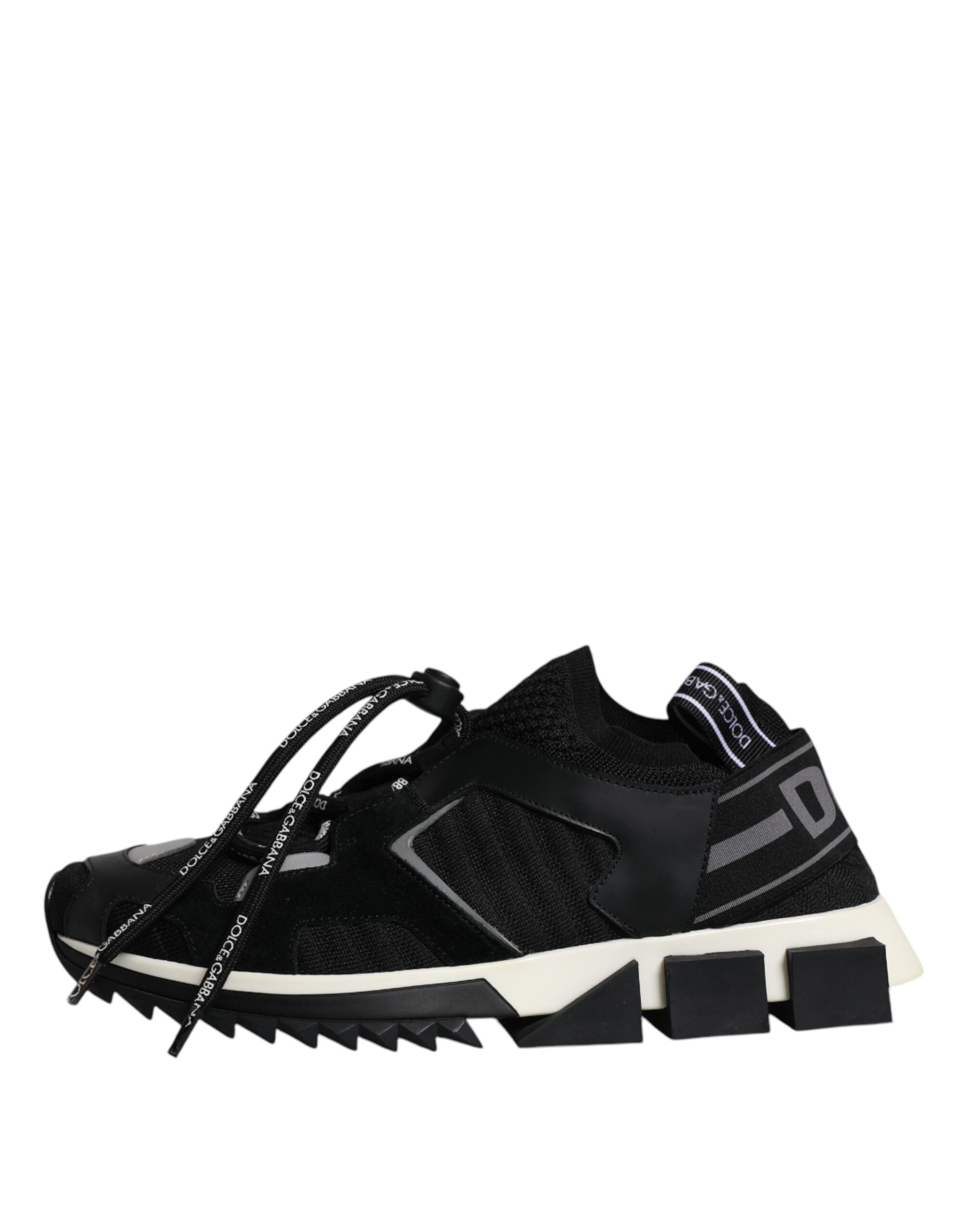 Dolce & Gabbana Black White Logo Sorrento Mens Sneakers Men's Shoes