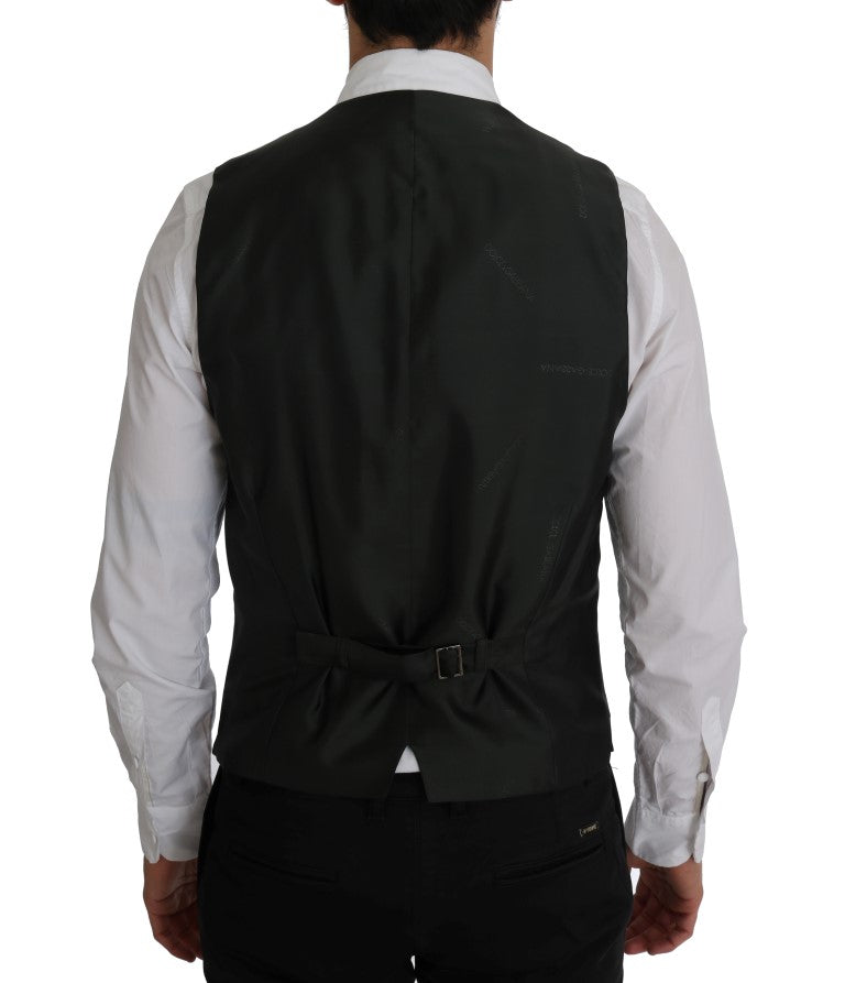 Dolce & Gabbana Black STAFF Cotton Striped Men's Vest