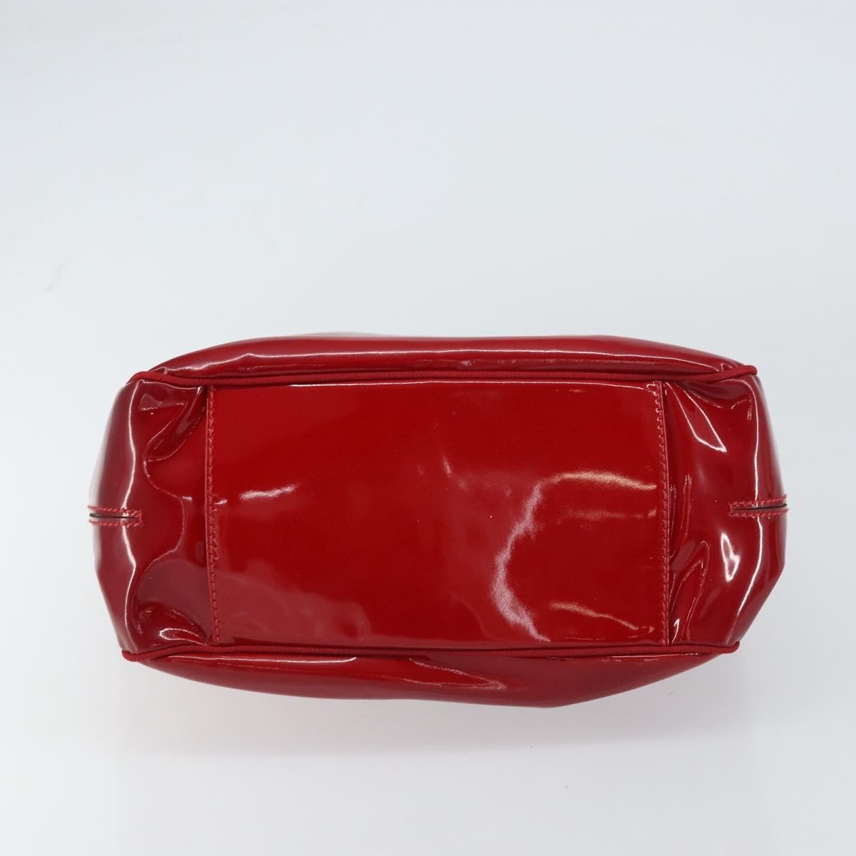 Salvatore Ferragamo Vintage Patent Leather Red Patent_Leather Tote Bag Bag (Pre-Owned)