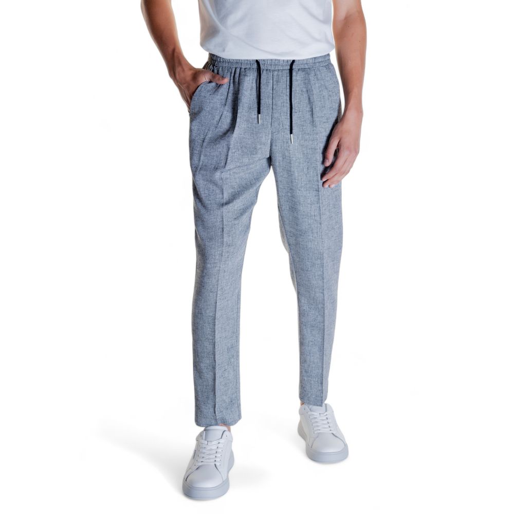Antony Morato Black Linen Casual Men's Pants