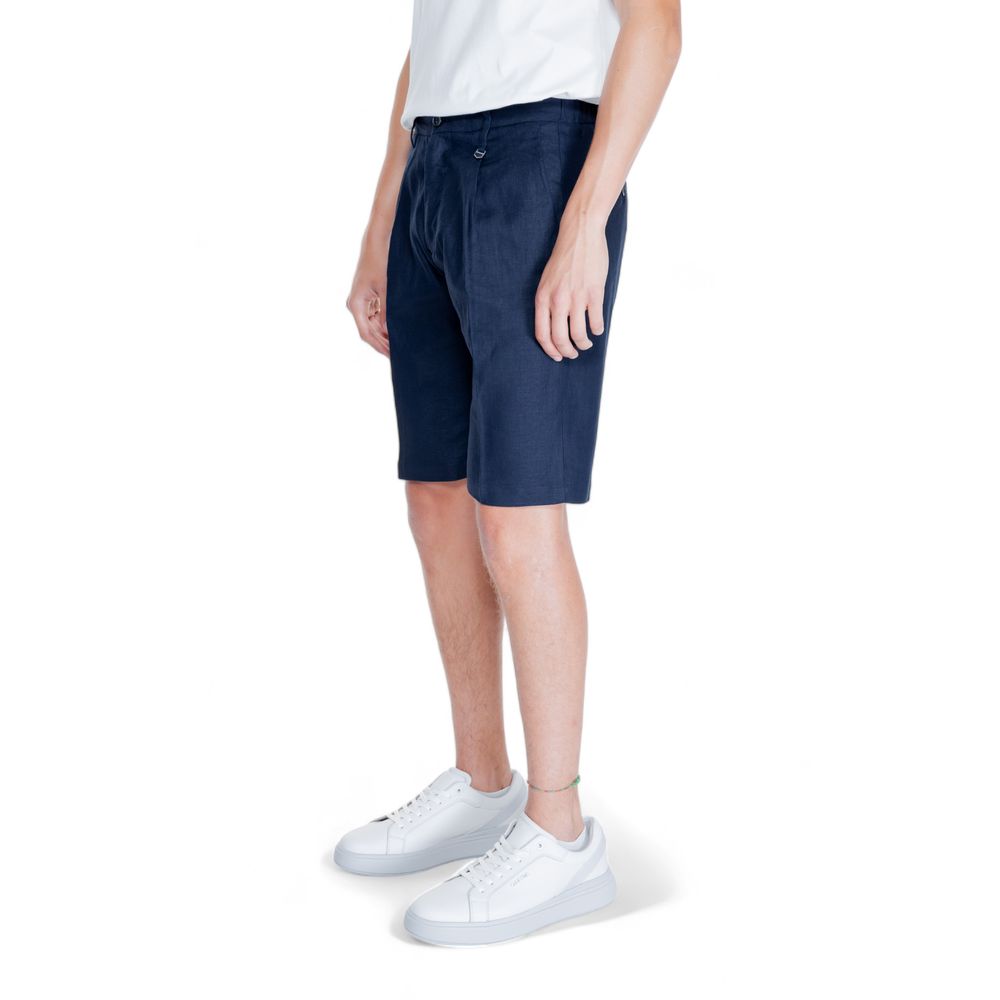 Antony Morato Blue Linen Bermuda Men's Shorts