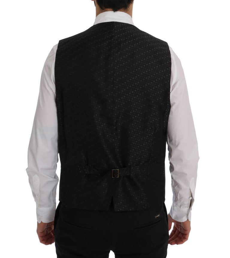 Dolce & Gabbana Gray STAFF Cotton Striped Men's Vest
