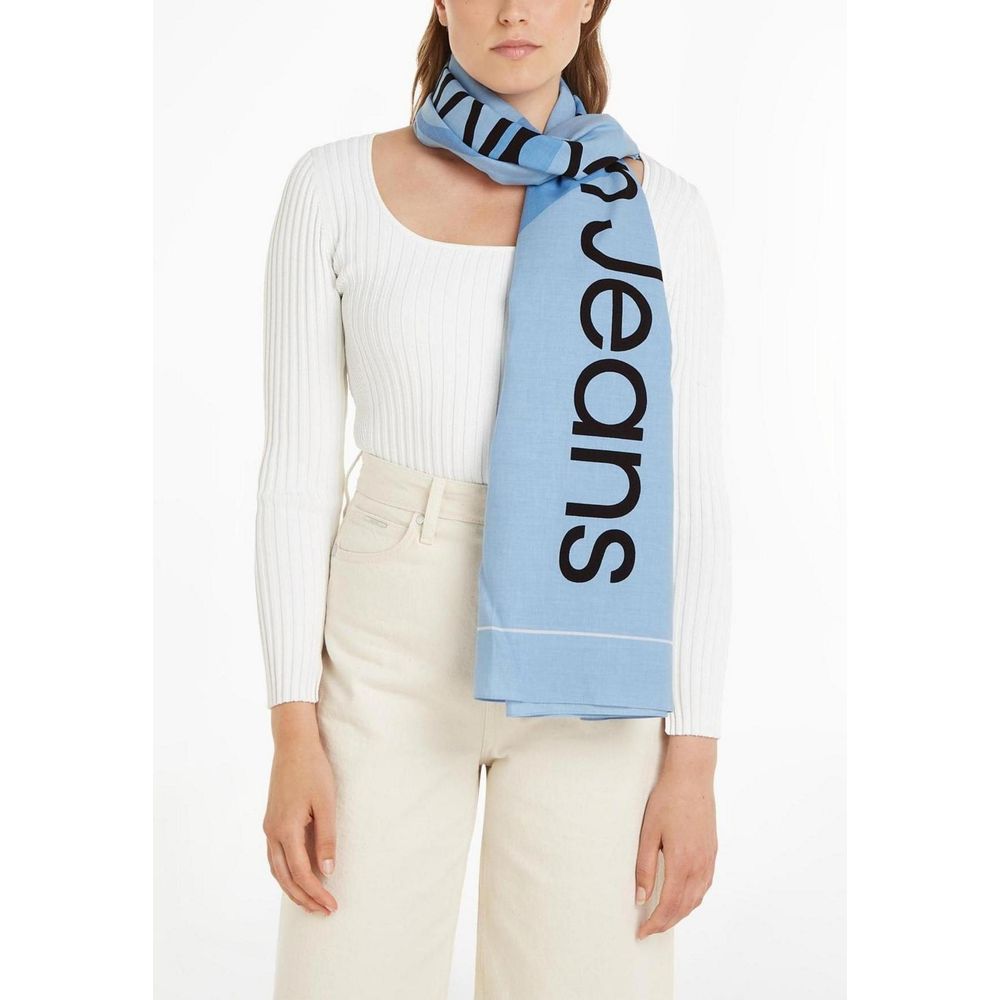 Calvin Klein Blue Organic Cotton Women's Scarf