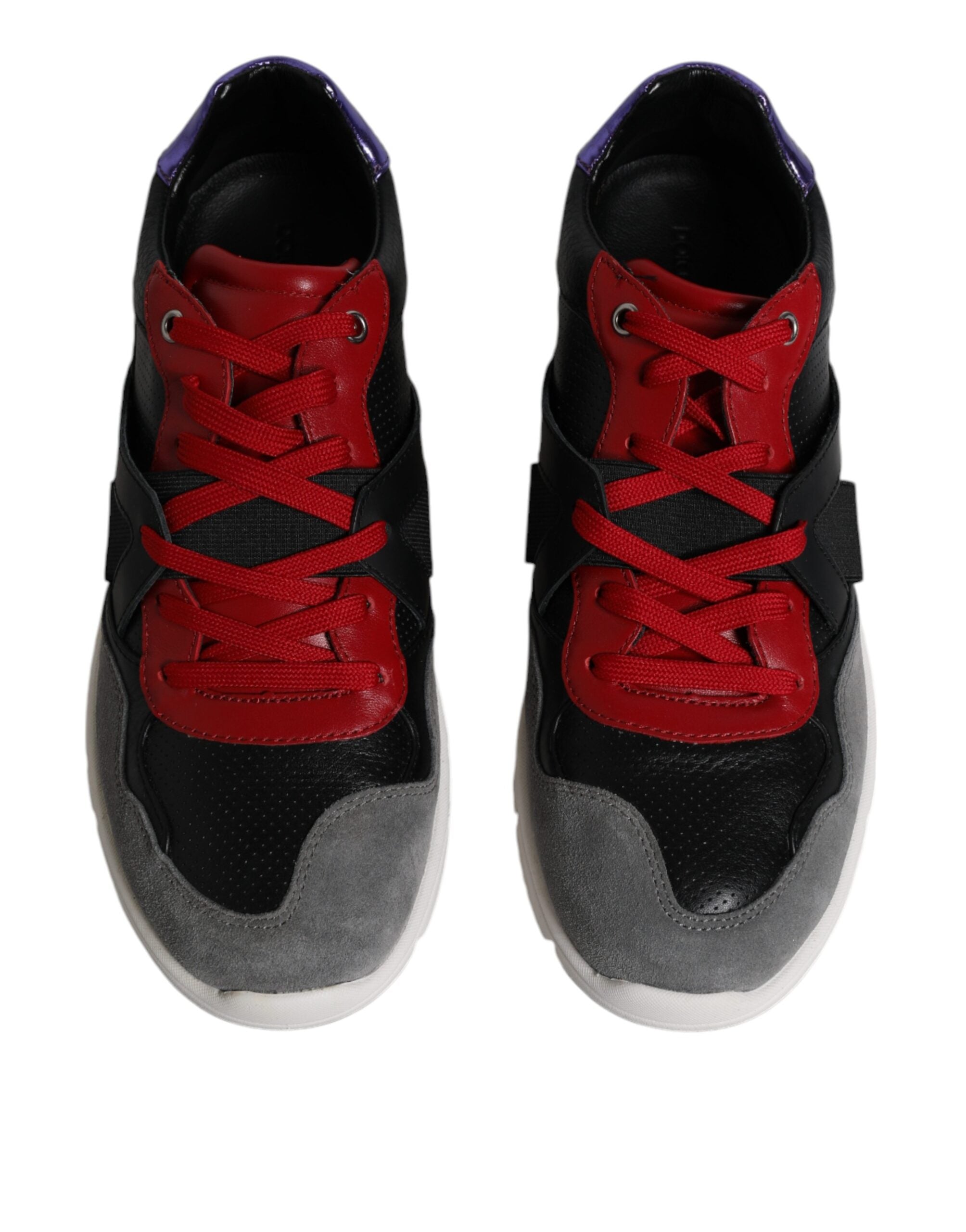 Dolce & Gabbana Multicolor Leather Suede Low Top Sneakers Men's Shoes