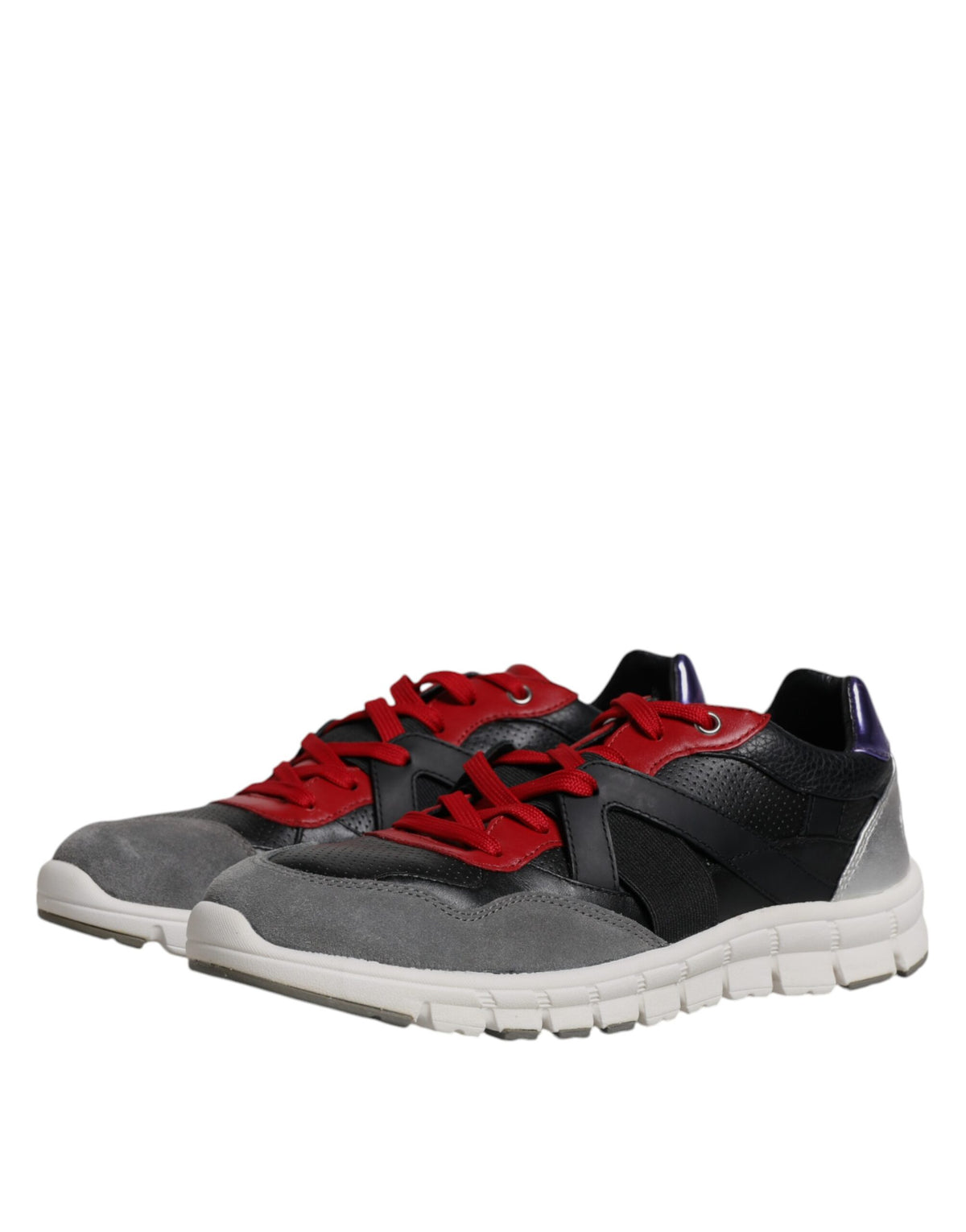 Dolce & Gabbana Multicolor Leather Suede Low Top Sneakers Men's Shoes