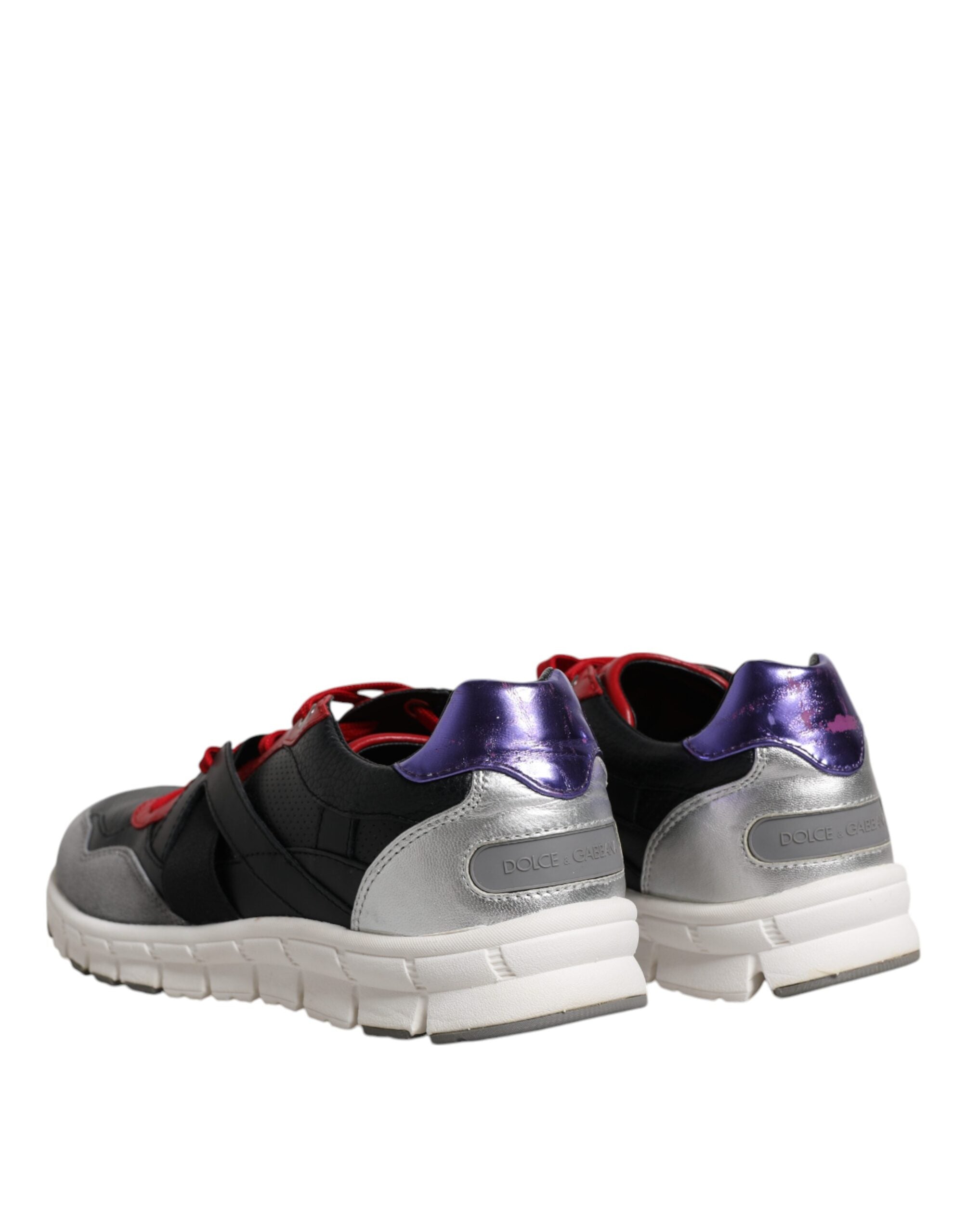 Dolce & Gabbana Multicolor Leather Suede Low Top Sneakers Men's Shoes