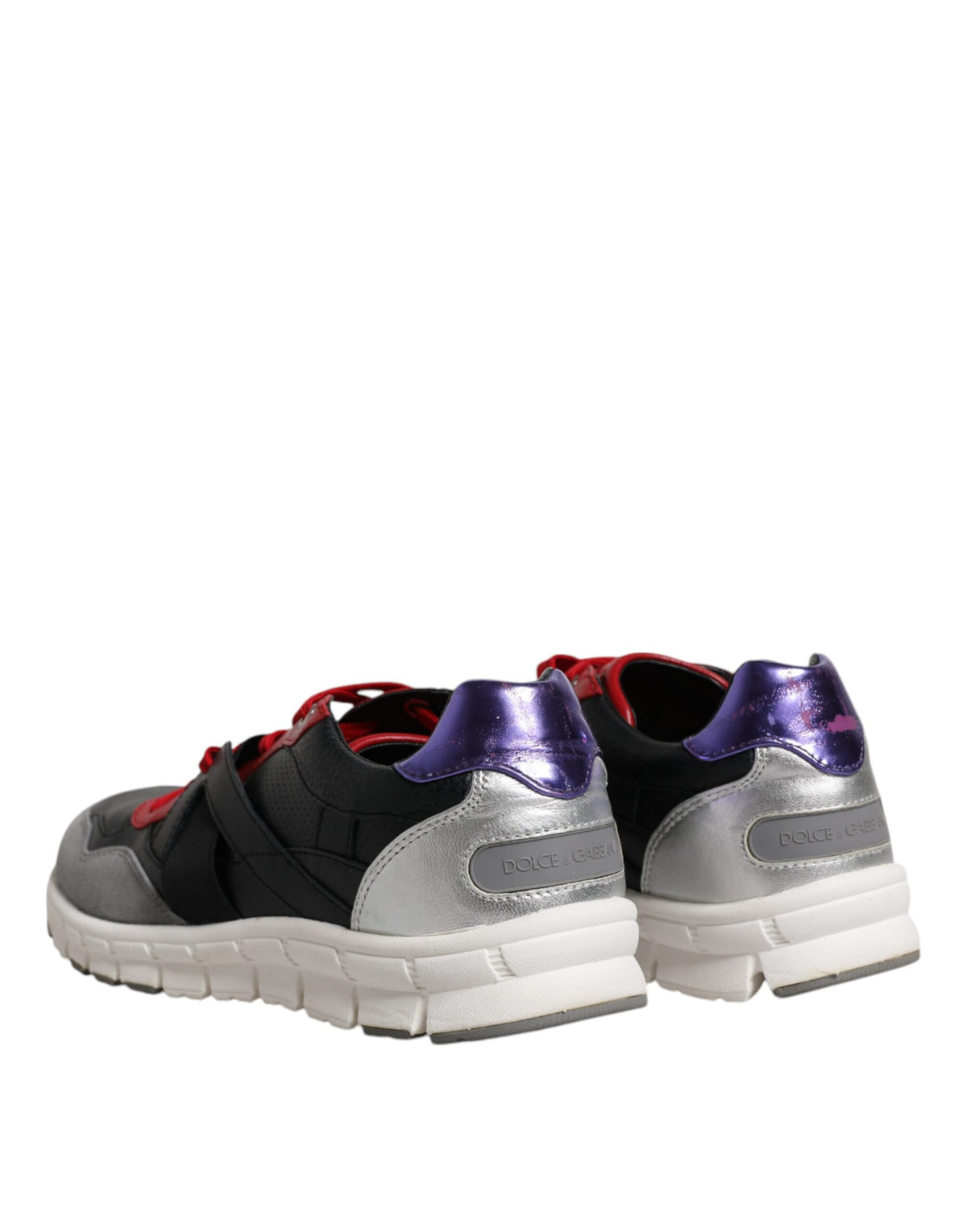 Dolce & Gabbana Multicolor Leather Suede Low Top Sneakers Men's Shoes