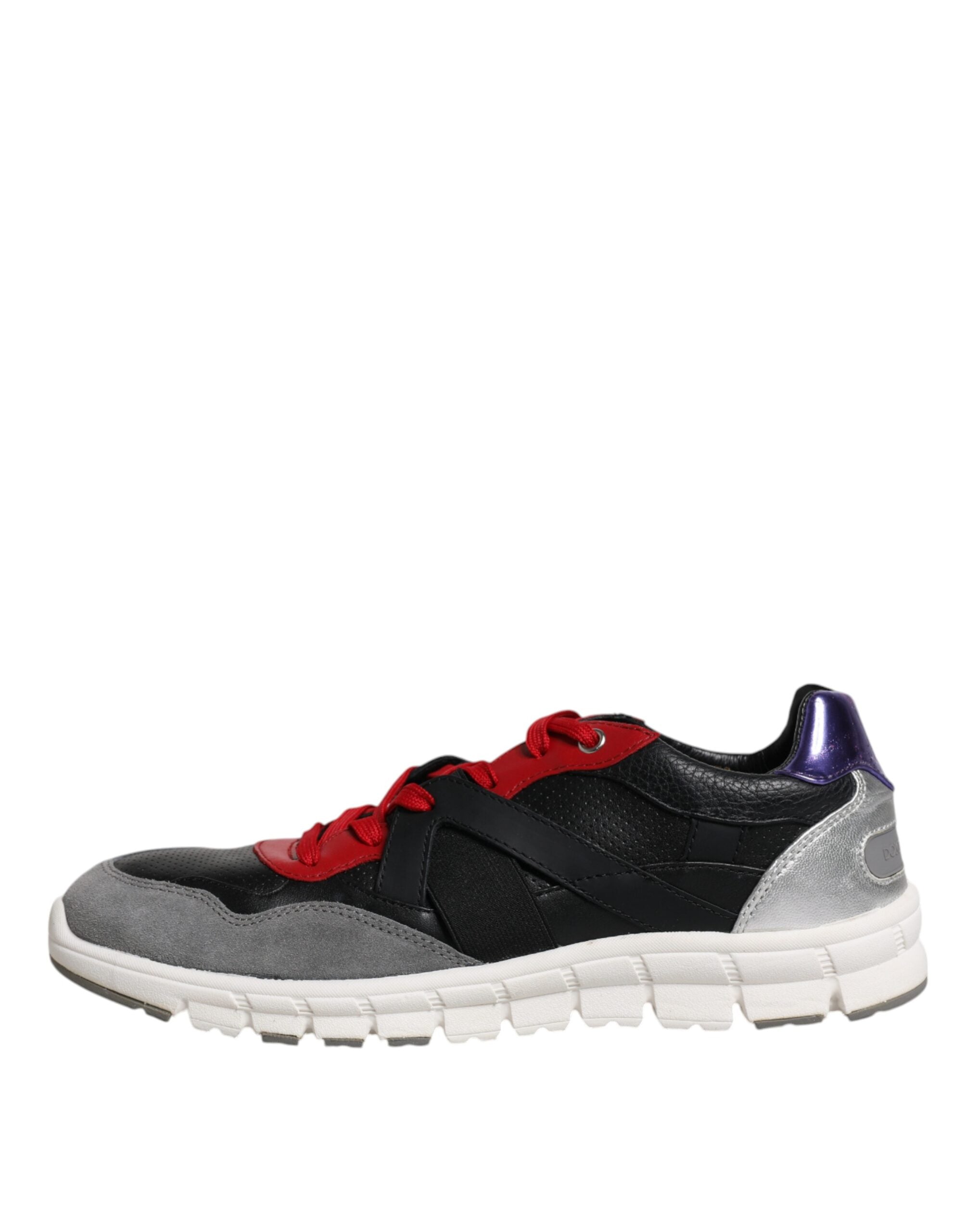 Dolce & Gabbana Multicolor Leather Suede Low Top Sneakers Men's Shoes