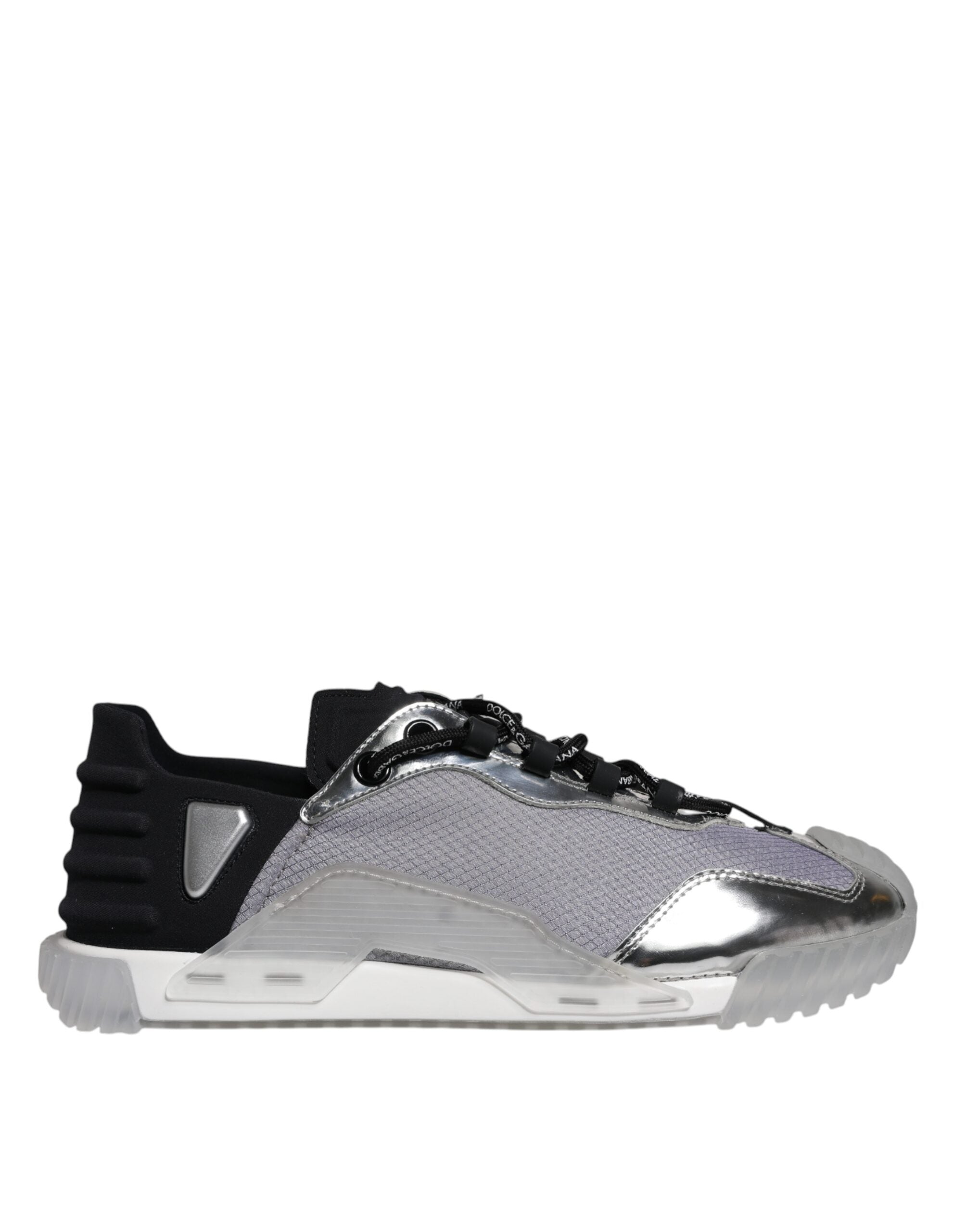 Dolce & Gabbana Silver Black Nylon NS1 Low Top Sneakers Men's Shoes (Pre-Owned)