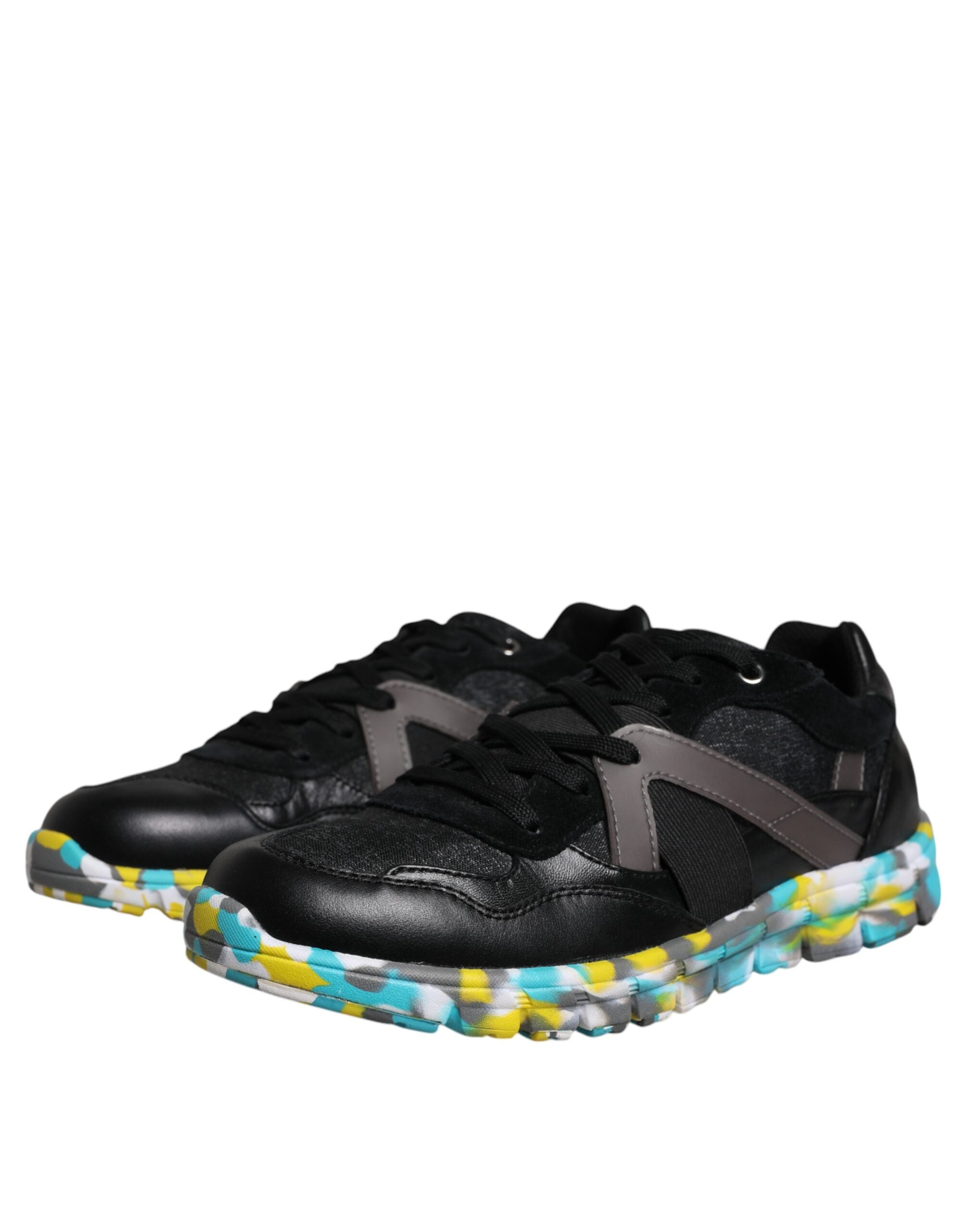 Dolce & Gabbana Black Polyester Low Top Men Sneakers Men's Shoes