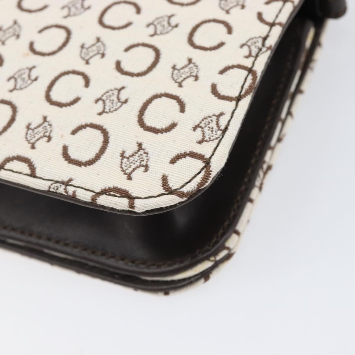 Celine C Macadam Shoulder Canvas Beige Canvas Handbag (Pre-Owned)