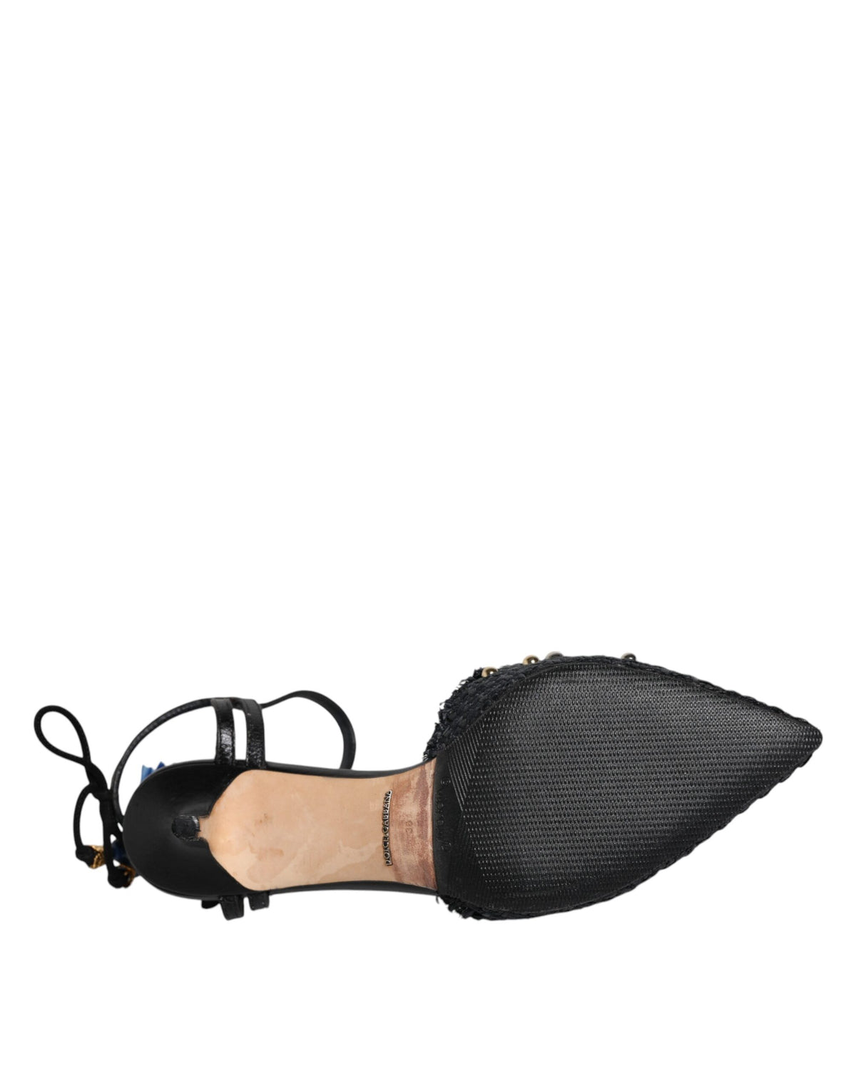 Dolce & Gabbana Black Pineapple Bellucci Heels Sandals Women's Shoes (Pre-Owned)