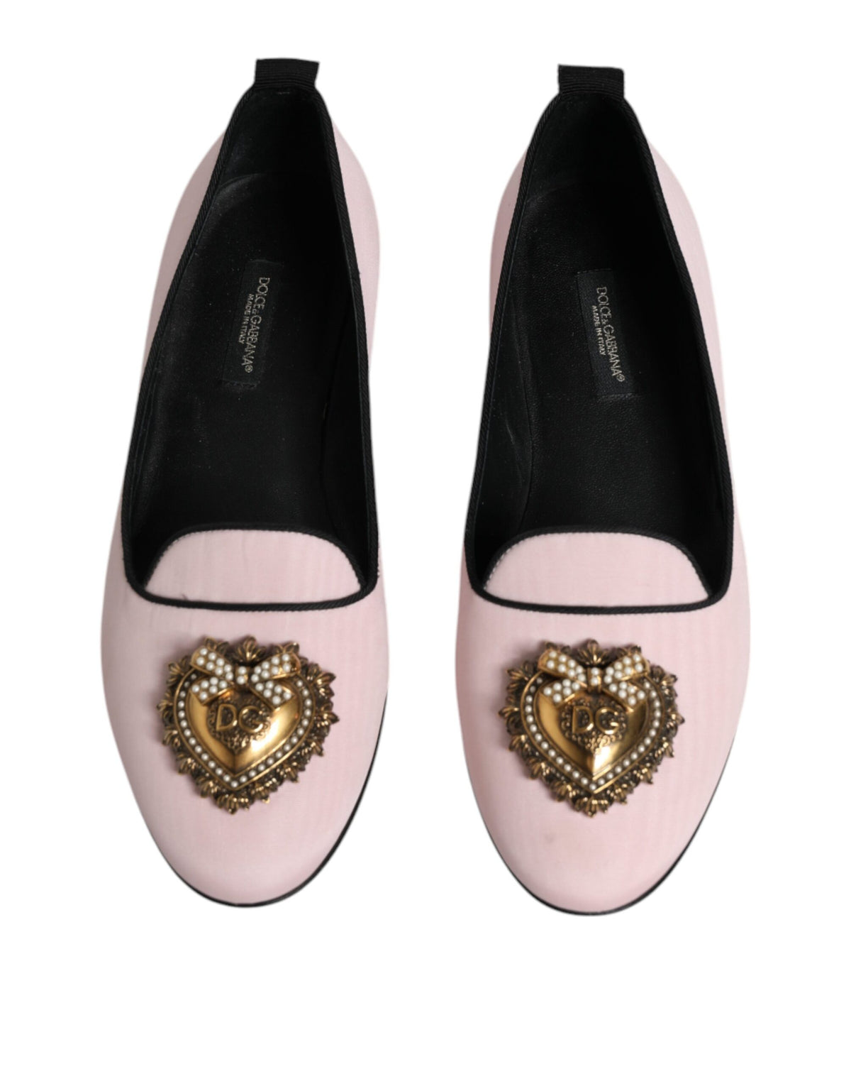 Dolce & Gabbana Light Pink Velvet Slip On Loafers Flats Women's Shoes (Pre-Owned)