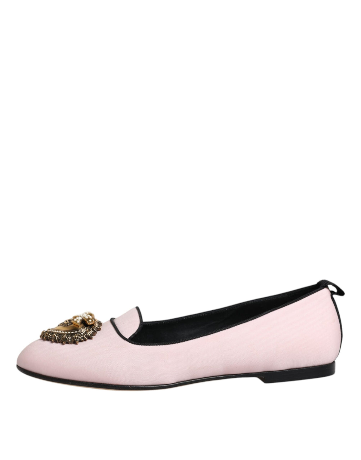 Dolce & Gabbana Light Pink Velvet Slip On Loafers Flats Women's Shoes (Pre-Owned)