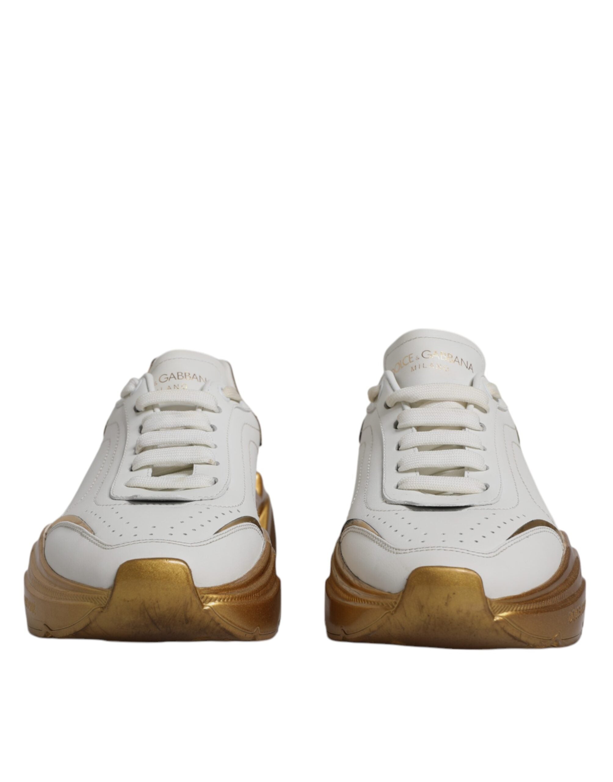 Dolce & Gabbana White Gold Daymaster Low Top Sneakers Women's Shoes (Pre-Owned)