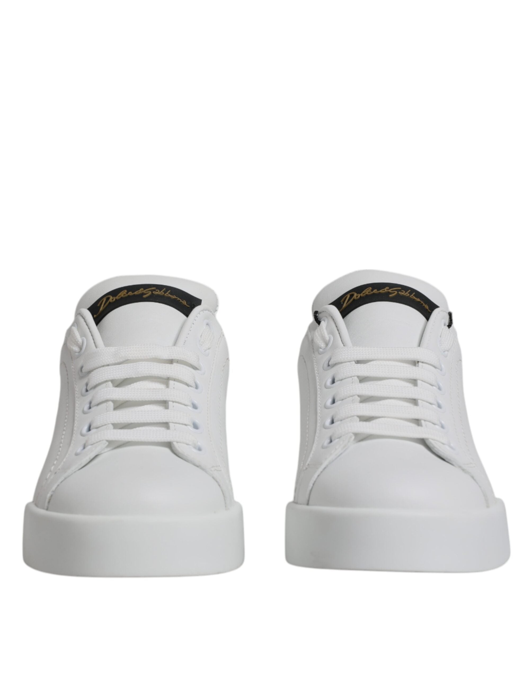 Dolce & Gabbana White Leather Classic Low Top Sneakers Women's Shoes
