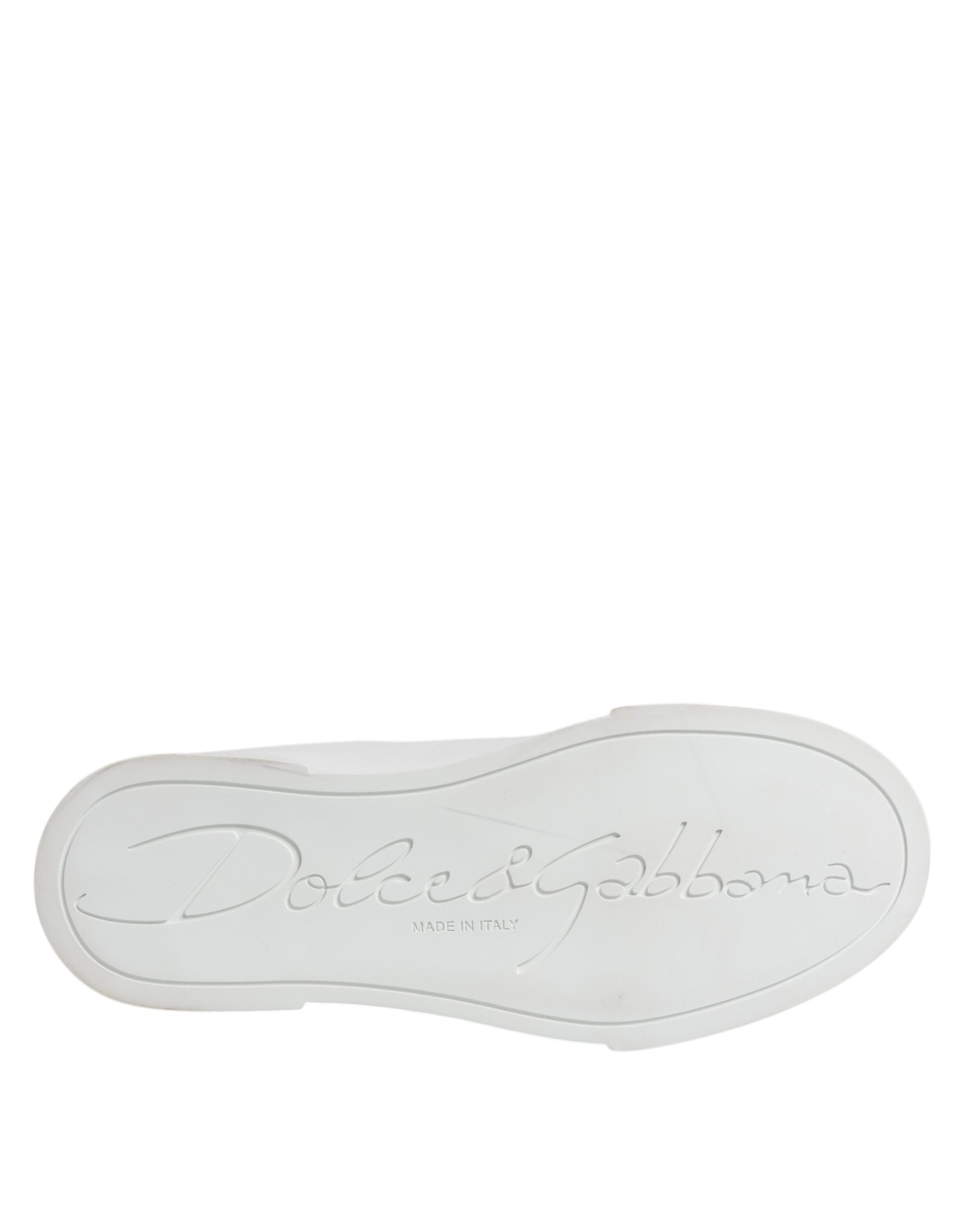 Dolce & Gabbana White Leather Classic Low Top Sneakers Women's Shoes