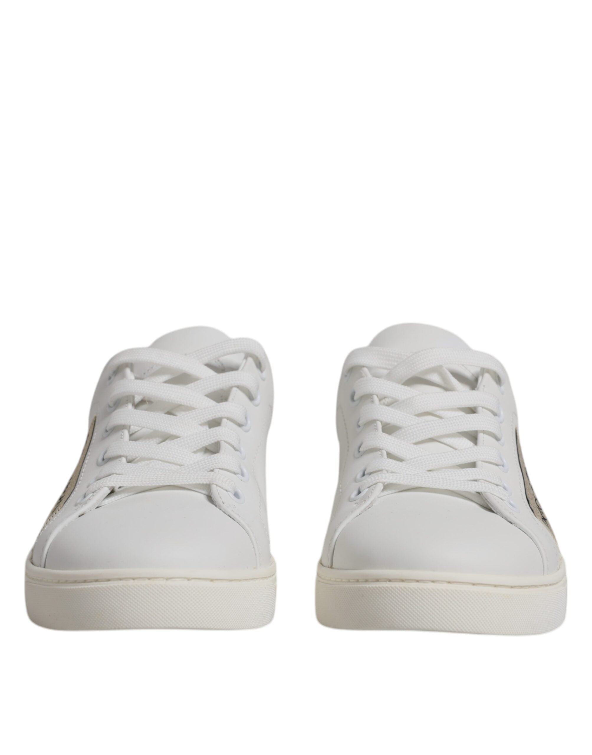 Dolce & Gabbana White London Calf Leather Sneakers Women's Shoes