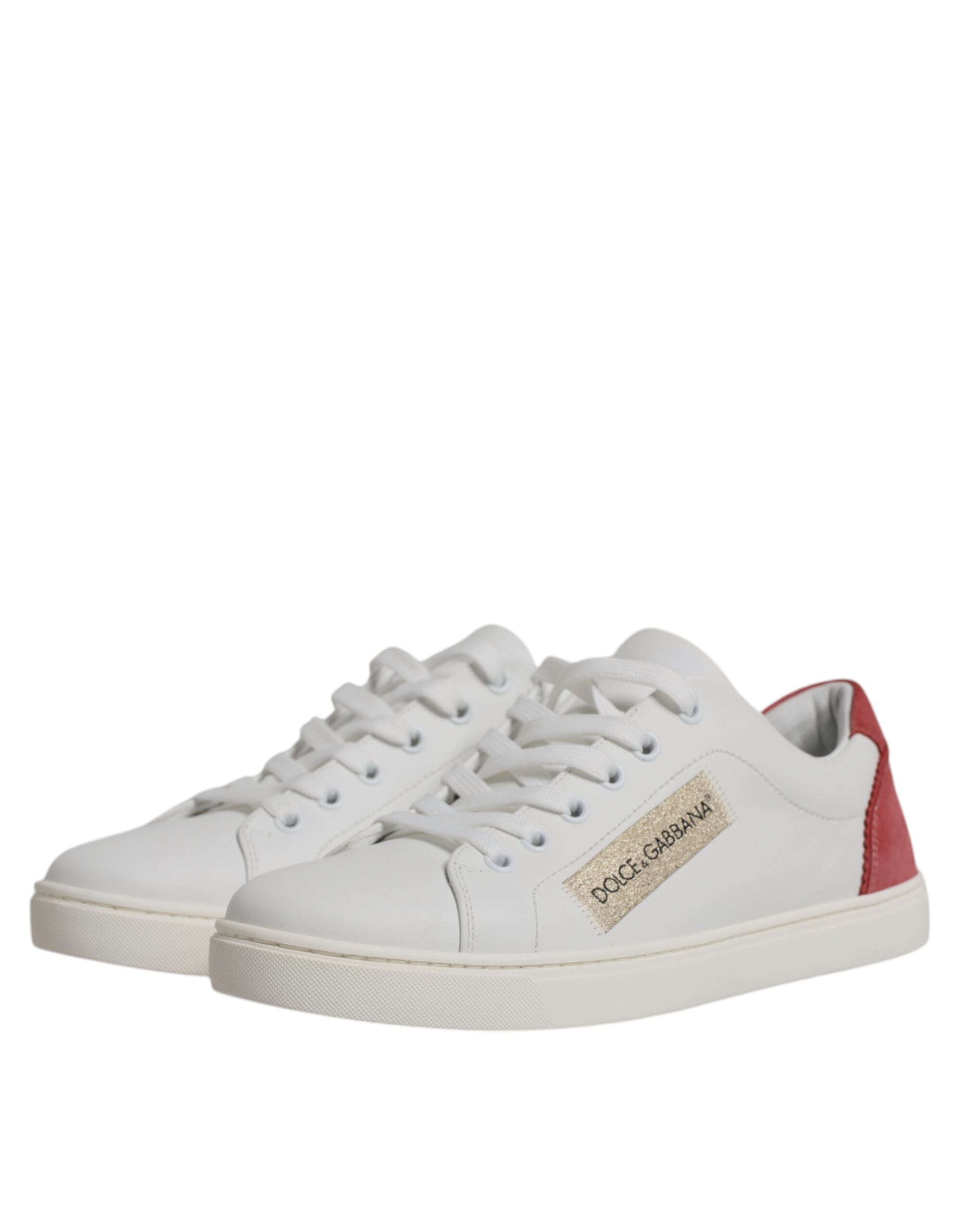 Dolce & Gabbana White London Calf Leather Sneakers Women's Shoes