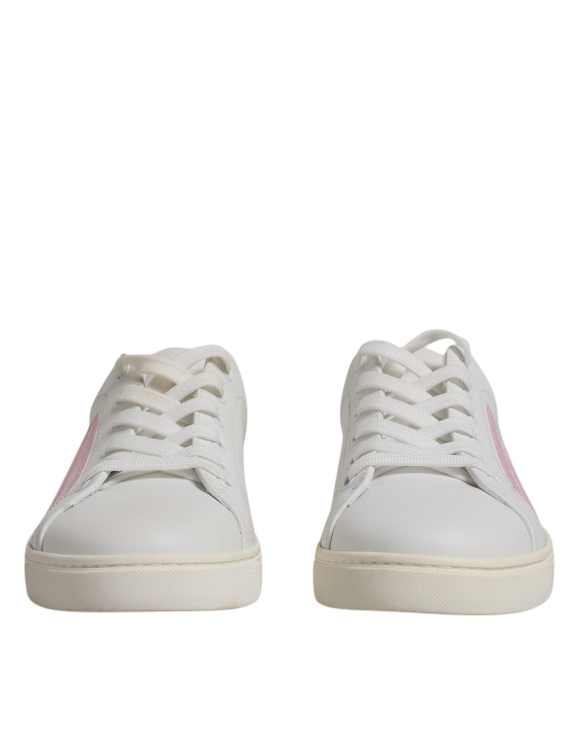 Dolce & Gabbana White Classic Calf Leather Sneakers Women's Shoes