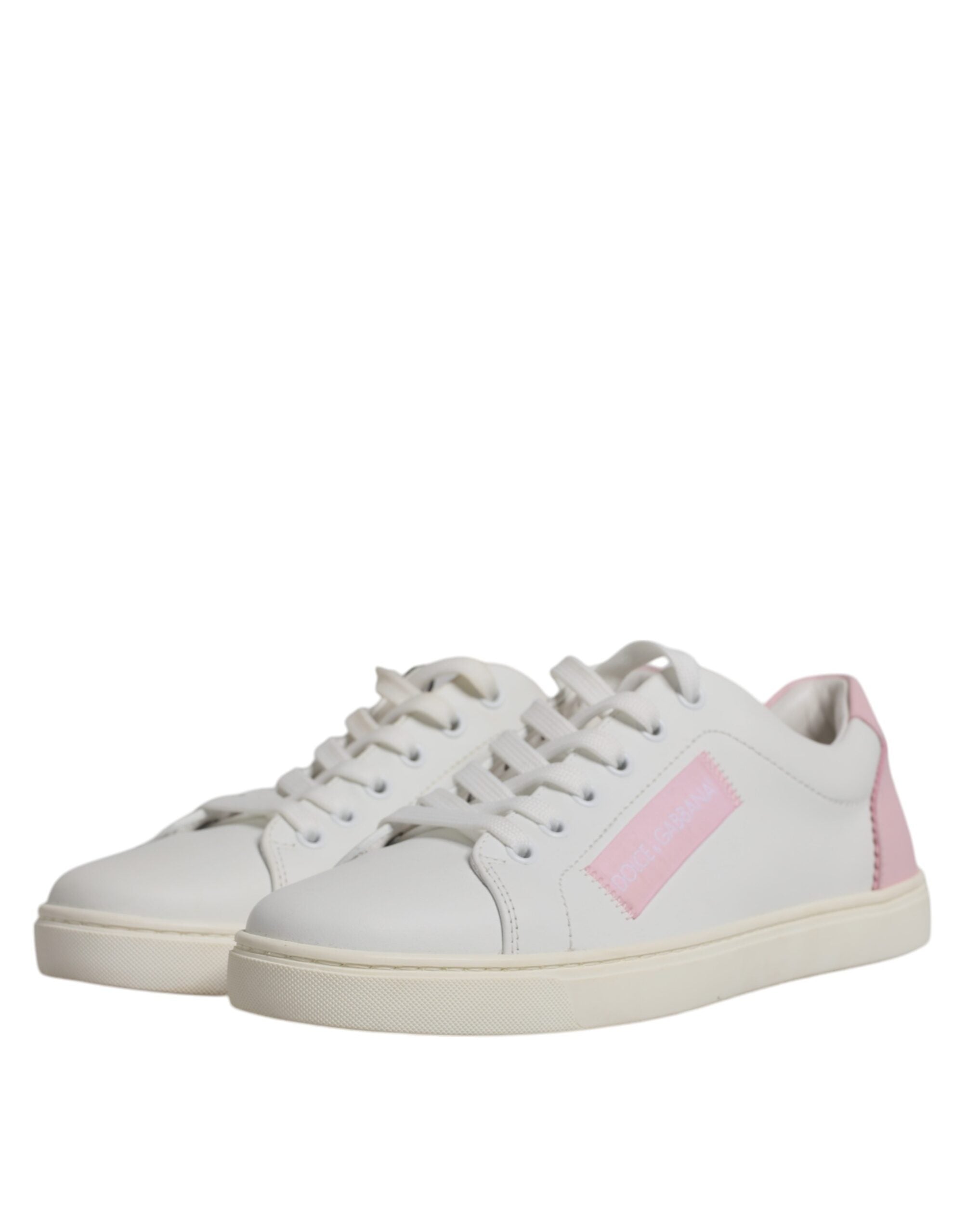 Dolce & Gabbana White Classic Calf Leather Sneakers Women's Shoes