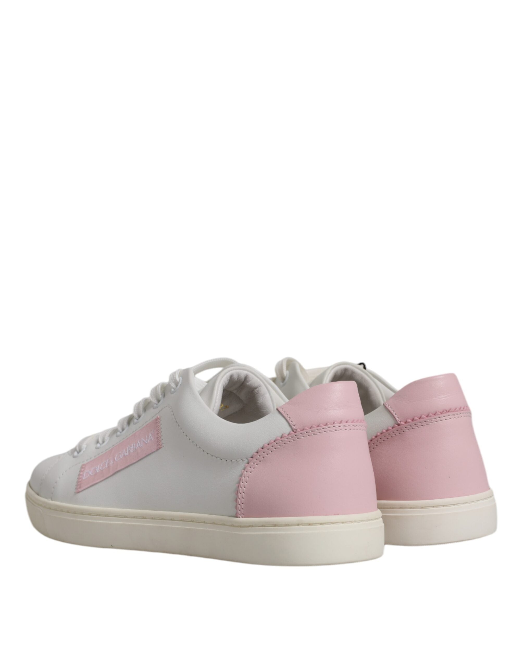 Dolce & Gabbana White Classic Calf Leather Sneakers Women's Shoes