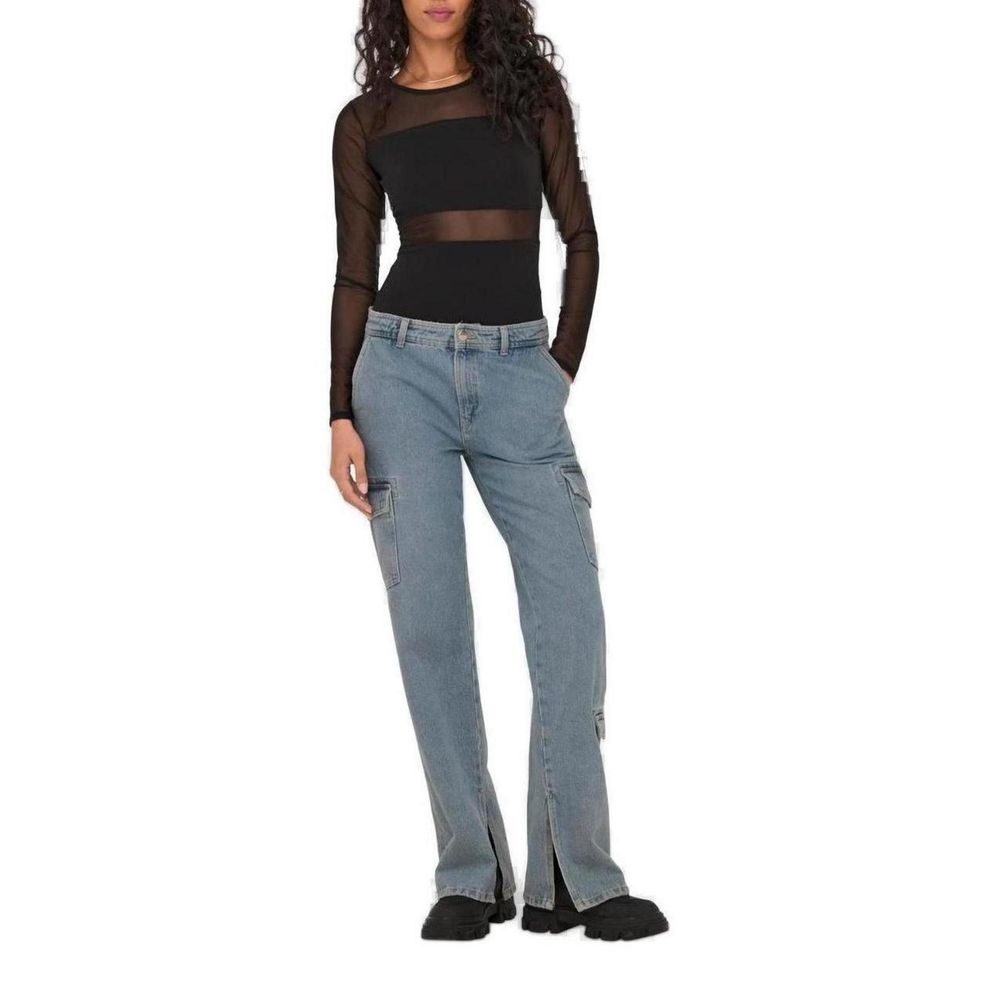 Only Black Cotton Tops & Women's T-Shirt
