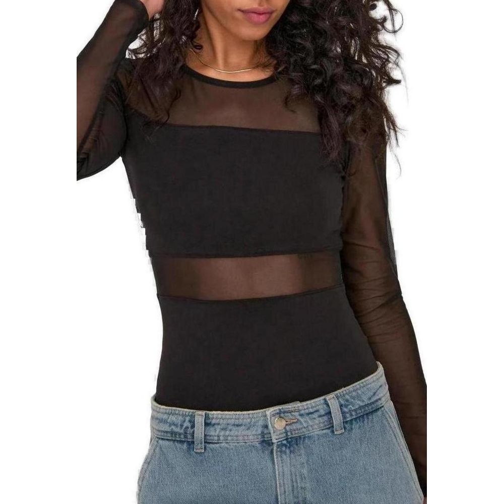Only Black Cotton Tops & Women's T-Shirt