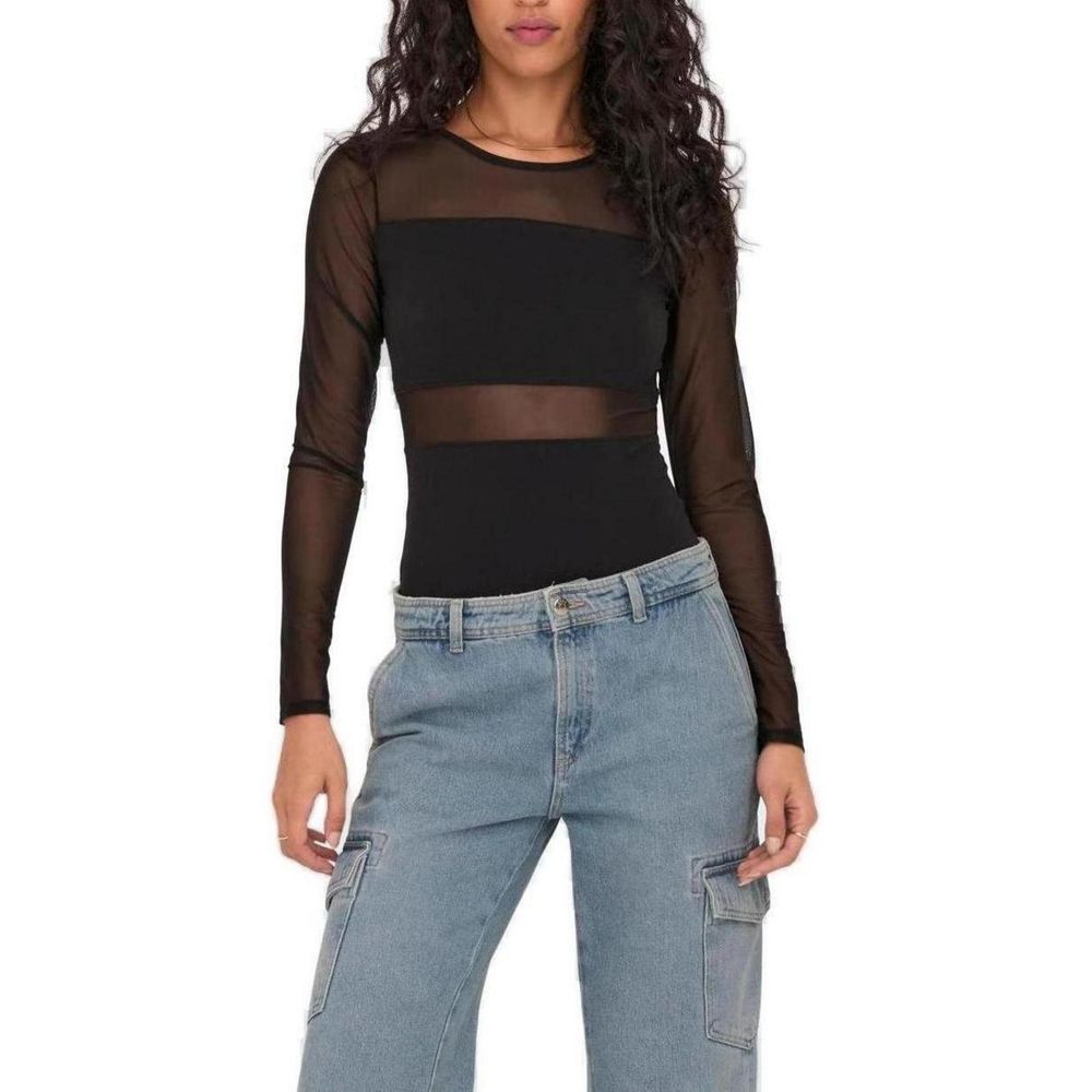 Only Black Cotton Tops & Women's T-Shirt