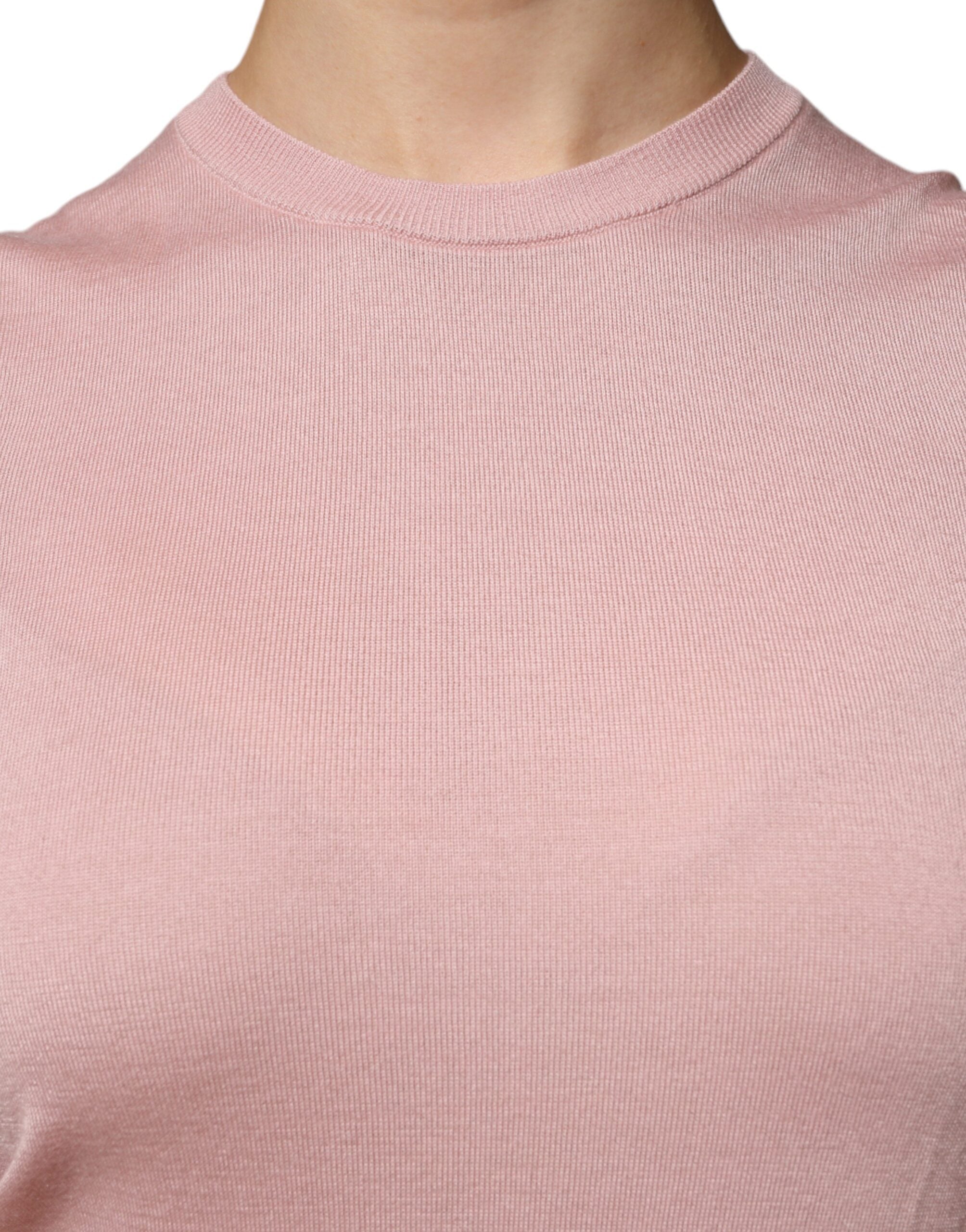 Dolce & Gabbana Pink Cashmere Knitted Sleeveless Tank Women's Top