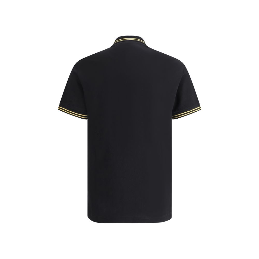 Versace Black Cotton Polo Men's Shirt