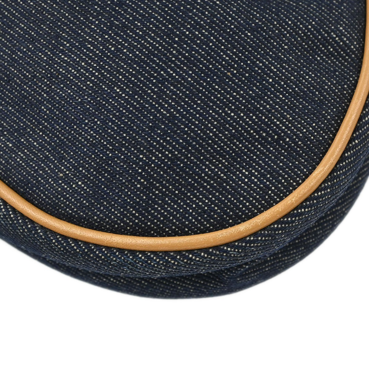 Christian Dior Vintage Saddle Denim Navy Denim_Jeans Handbag (Pre-Owned)