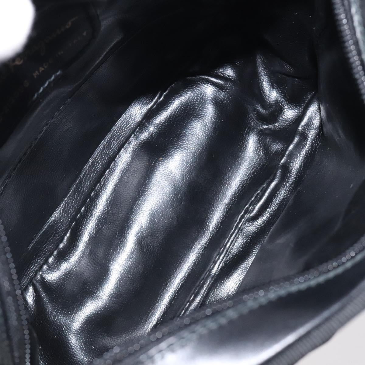 Salvatore Ferragamo Vara Bow Camera Leather Black Leather Shoulder Bag Bag (Pre-Owned)