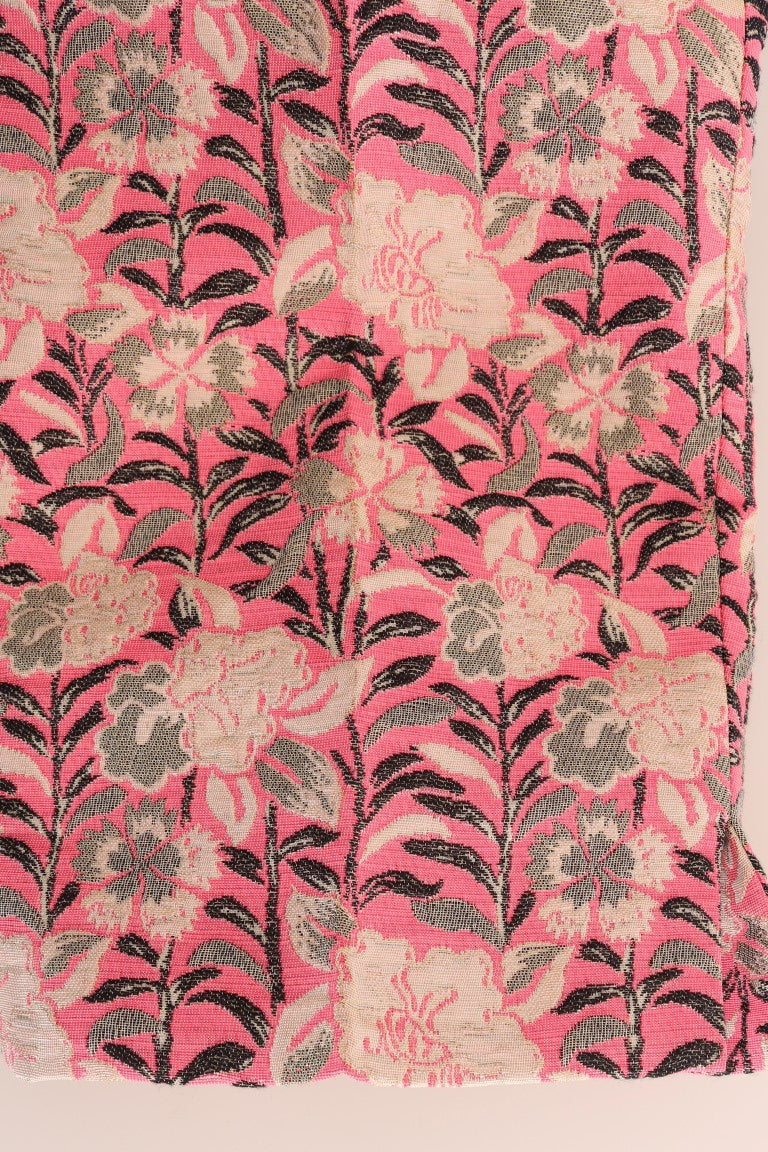 Dolce & Gabbana Pink Floral Brocade Capri Women's Pants