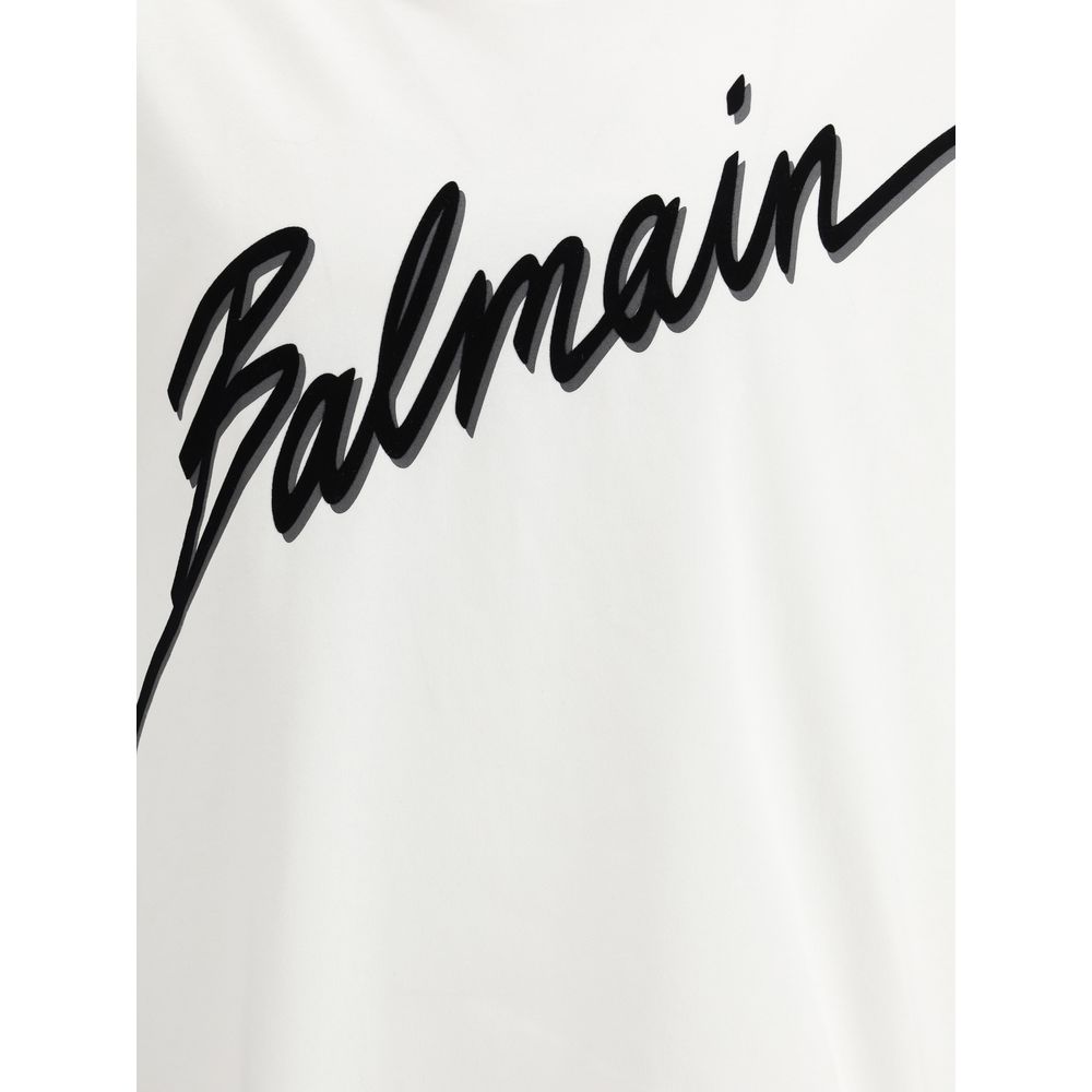 Balmain Letter Flock Men's T-Shirt