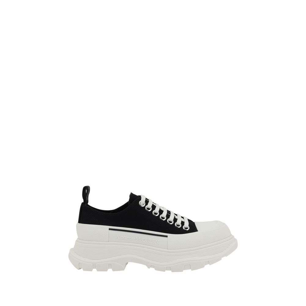 Alexander McQueen Black Cotton Chunky Women's Sneakers