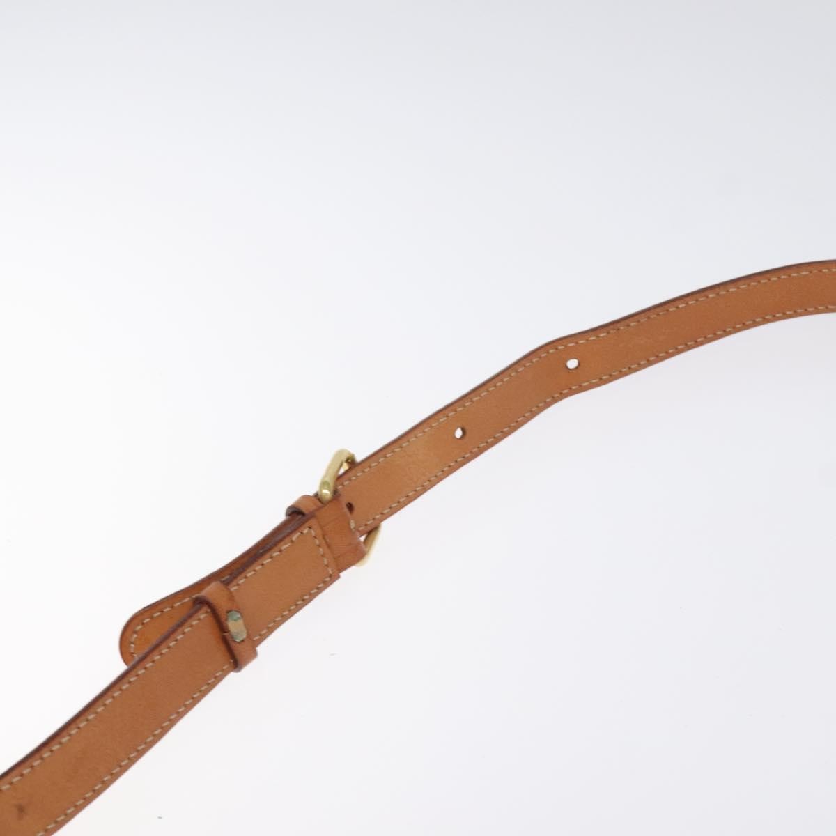 Celine Vintage Macadam Circle Logo Canvas And Leather Brown Canvas Shoulder Bag Bag (Pre-Owned)