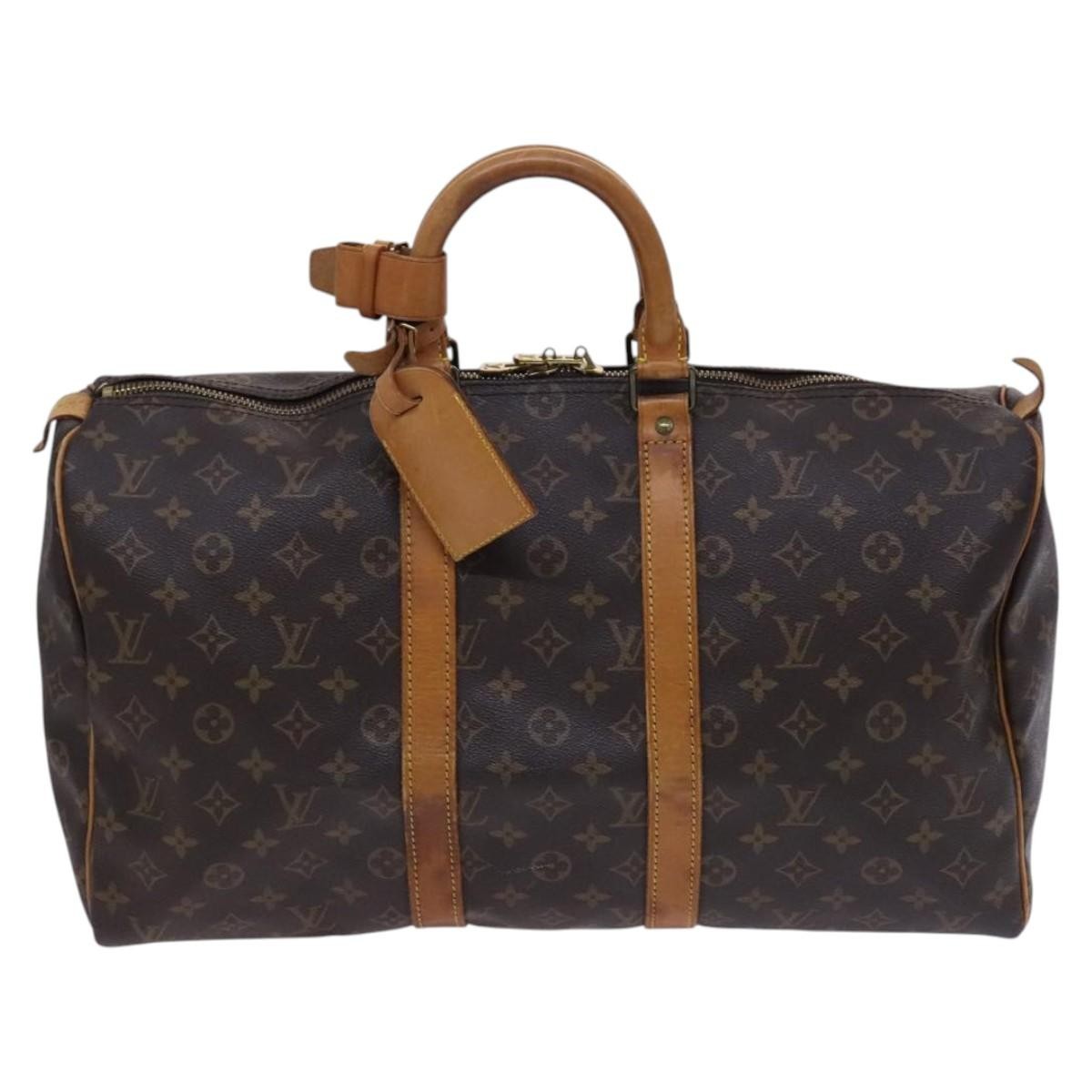 Louis Vuitton Keepall Monogram Canvas Brown Canvas Travel Bag Bag (Pre-Owned)