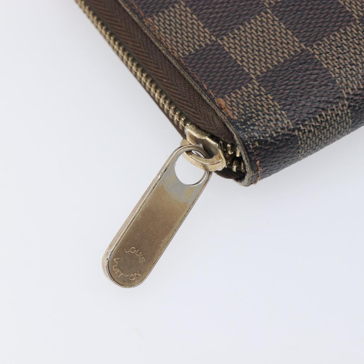 Louis Vuitton Zippy Organizer Damier Brown Canvas Wallets Accessory (Pre-Owned)