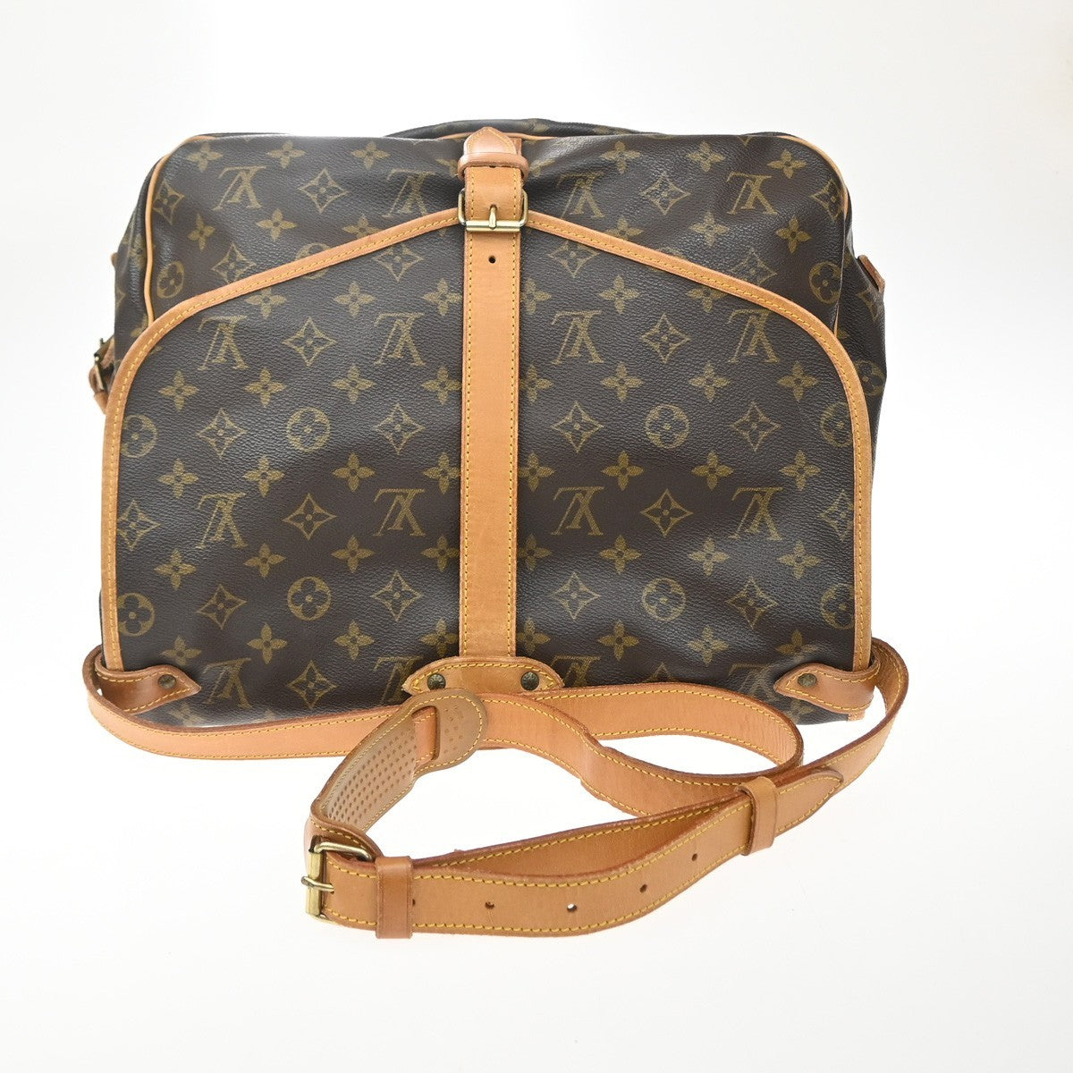 Louis Vuitton Saumur Monogram Canvas Brown Canvas Shoulder Bag Bag (Pre-Owned)