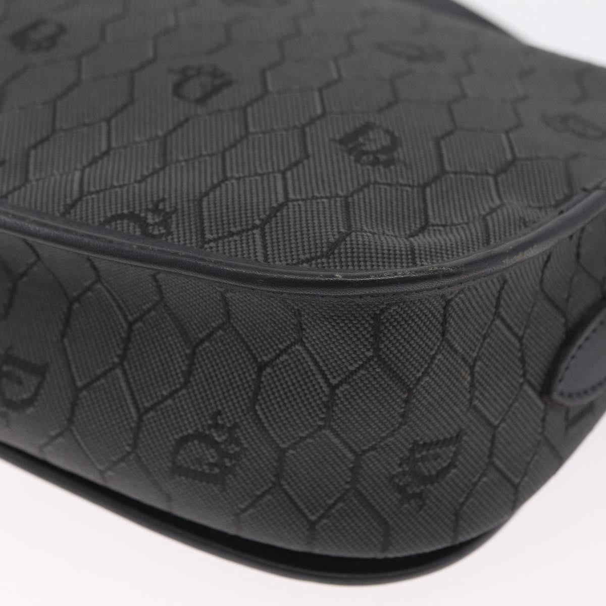 Christian Dior Vintage Honeycomb Canvas Black Canvas Shoulder Bag Bag (Pre-Owned)