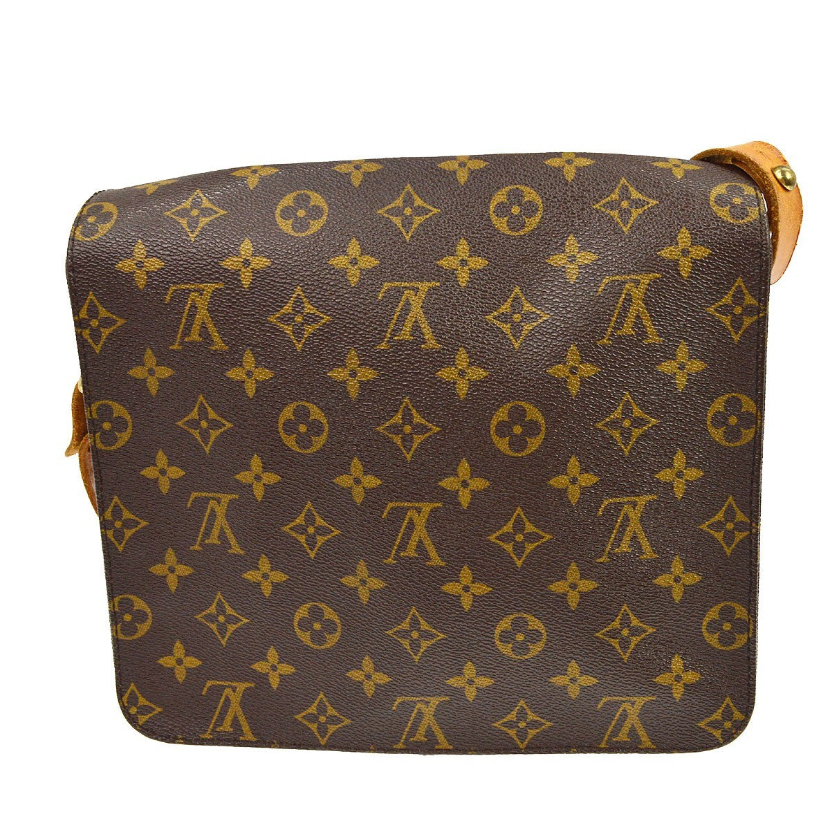 Louis Vuitton Cartouchiere Monogram Canvas Brown Canvas Handbag (Pre-Owned)
