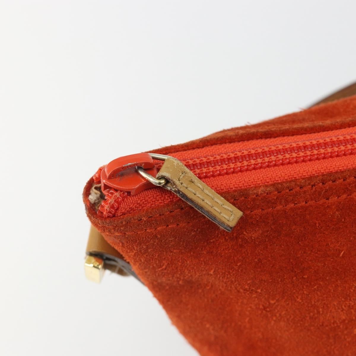 Gucci Vintage Suede Orange Suede Clutche & Pouche Bag (Pre-Owned)