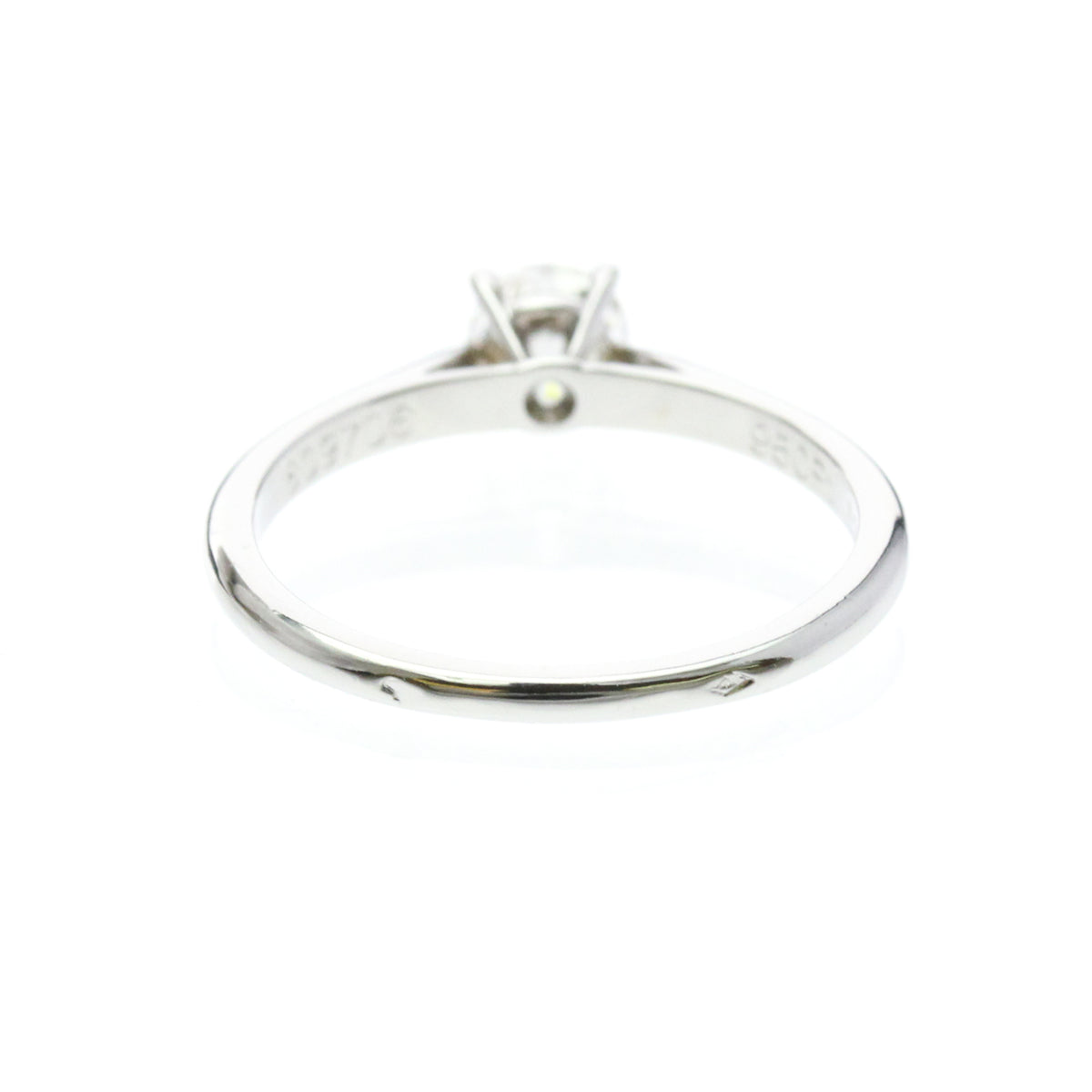 Cartier Solitaire 1895 Platinum With Rbc Diamond Silver Platinum Ring Jewelry (Pre-Owned)
